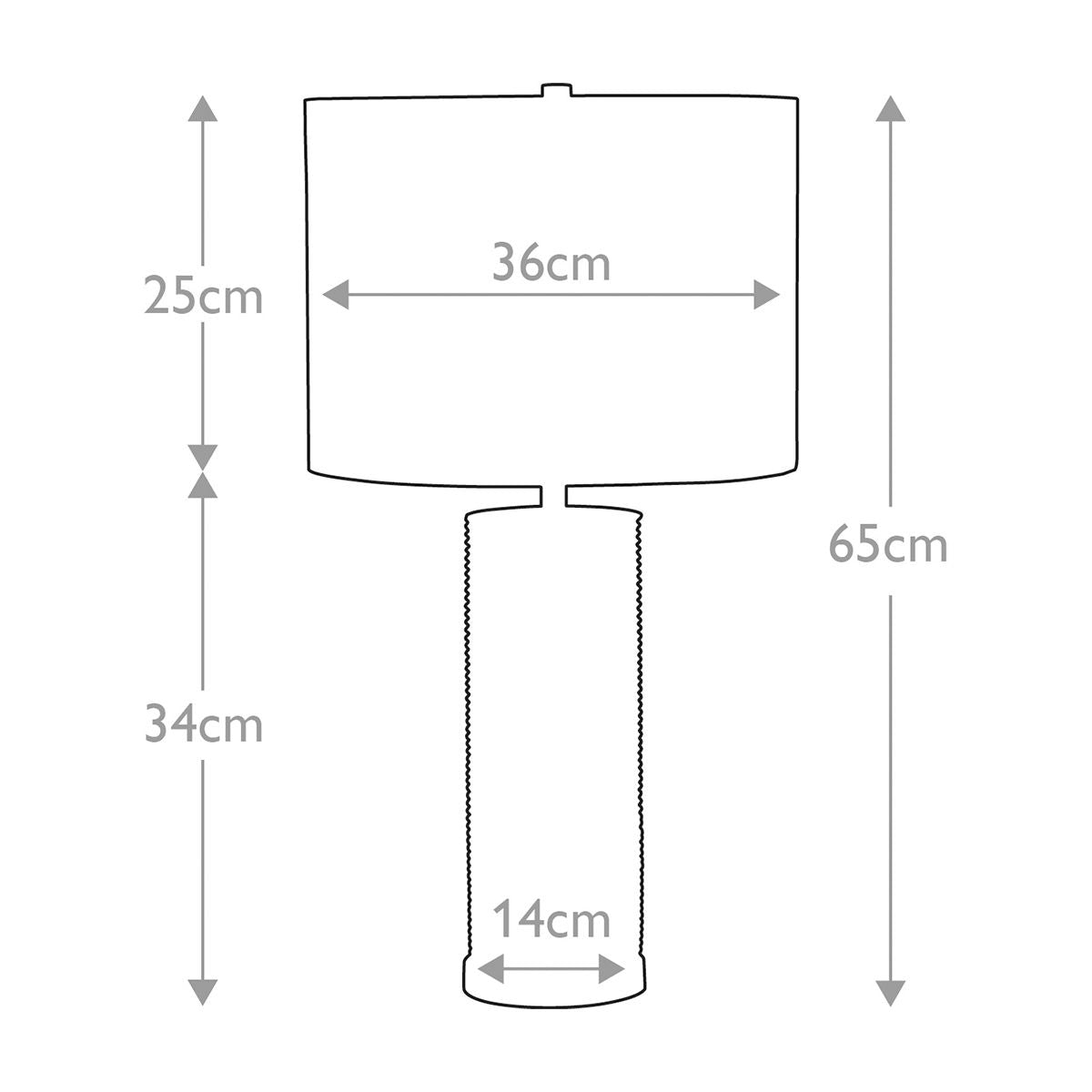 Ripple Table Lamp - White with Black Shade