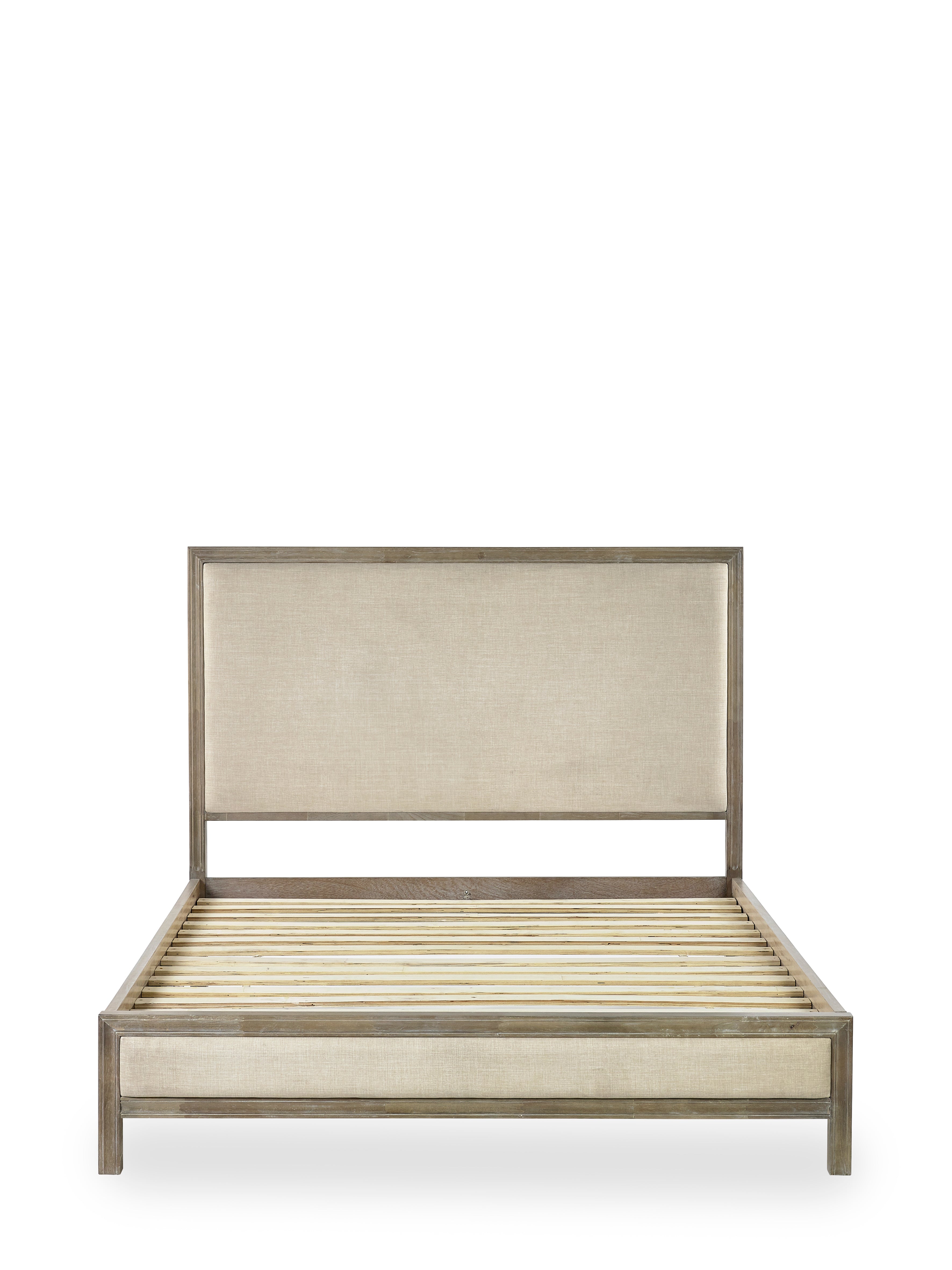 Weston Ivory Upholstered King Double Bed