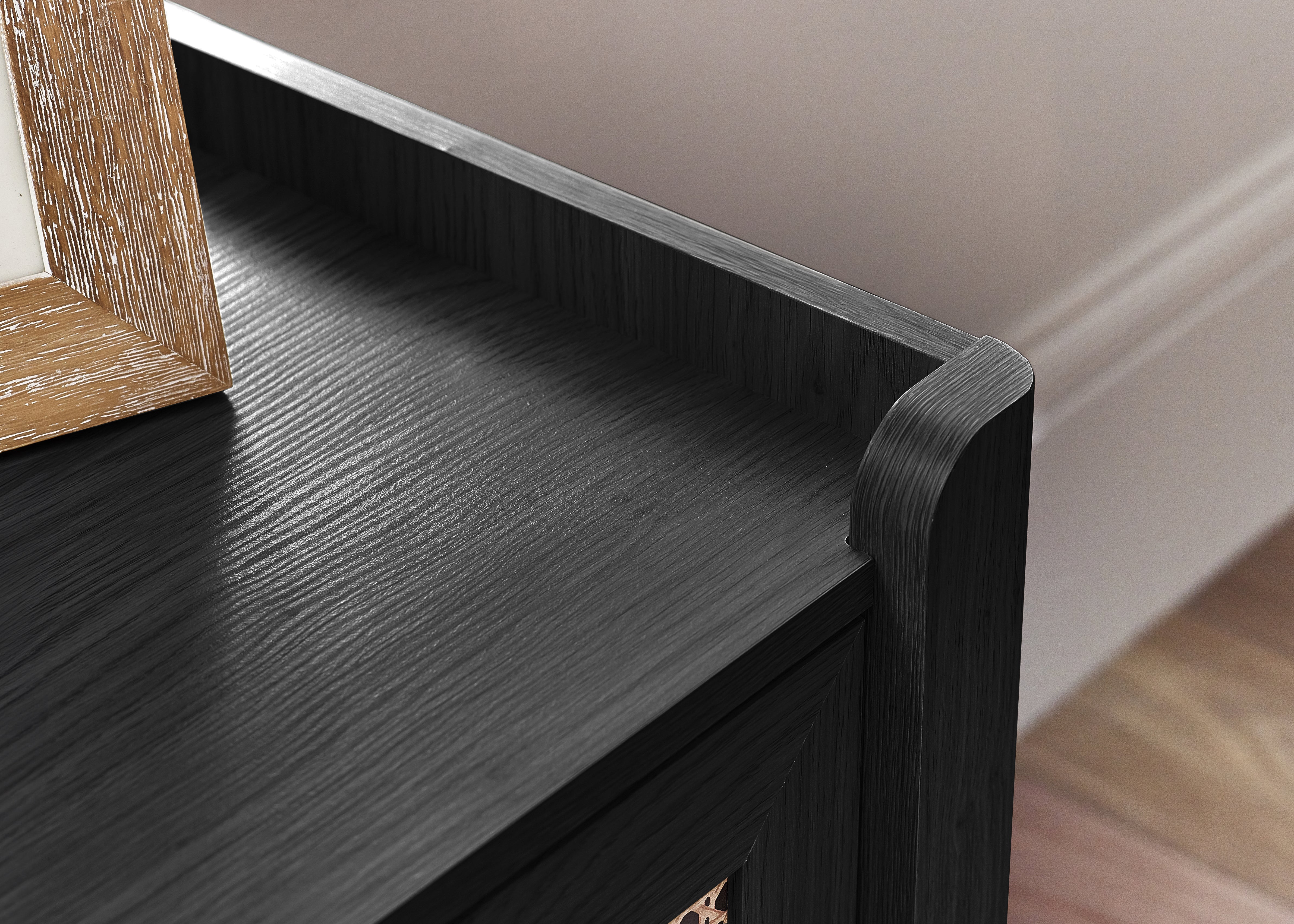 Asbury Wood Chest of Drawers | 6 Drawers - Black Ash