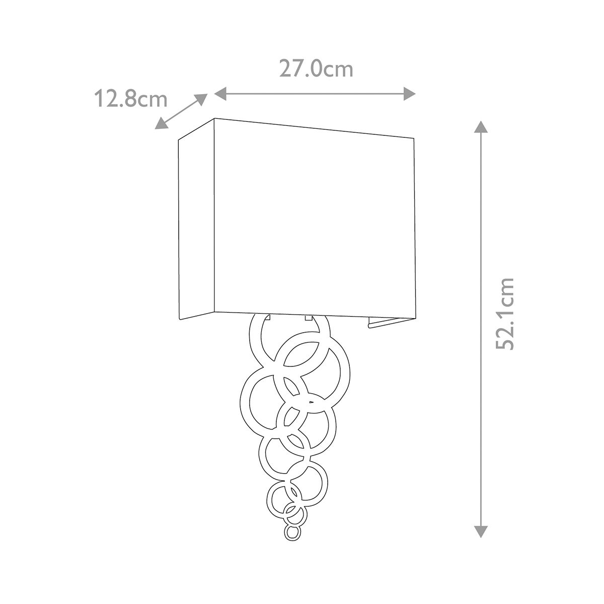 Hoxton Medium Single Wall Light - Brass