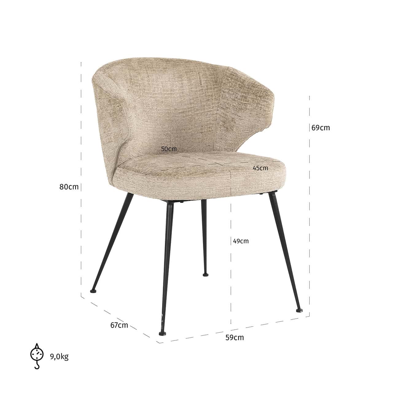 Chair Xandra desert fusion fire retardant (FR-Fusion 109 desert)