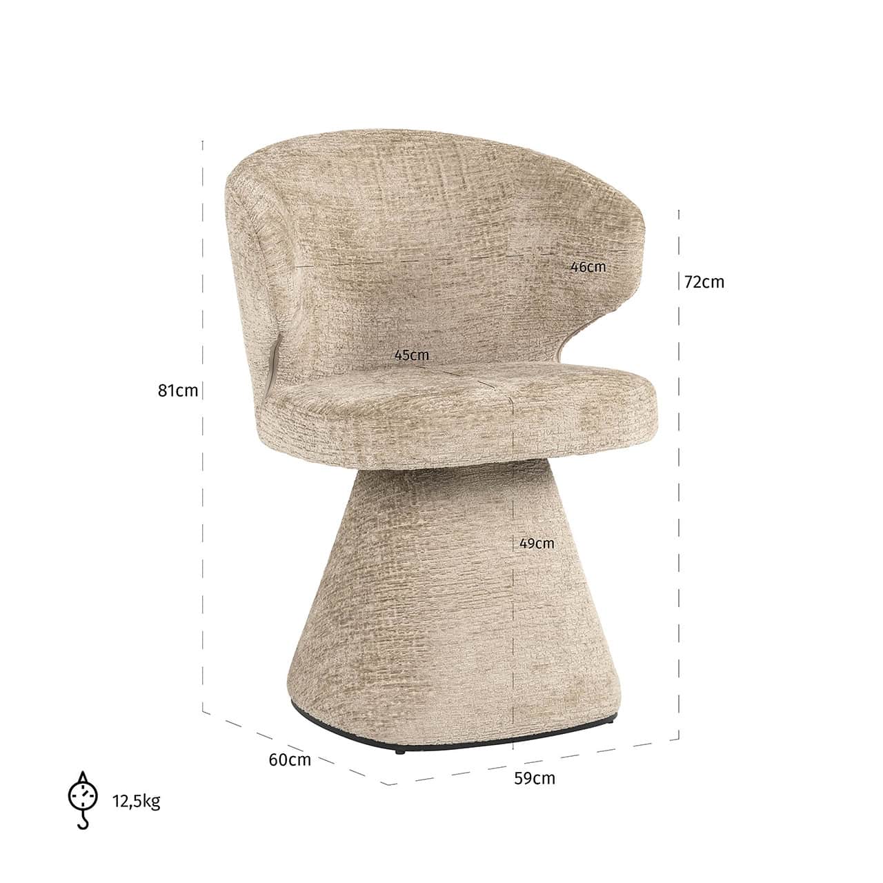 Chair Gatsbi desert fusion fire retardant (FR-Fusion 109 desert)