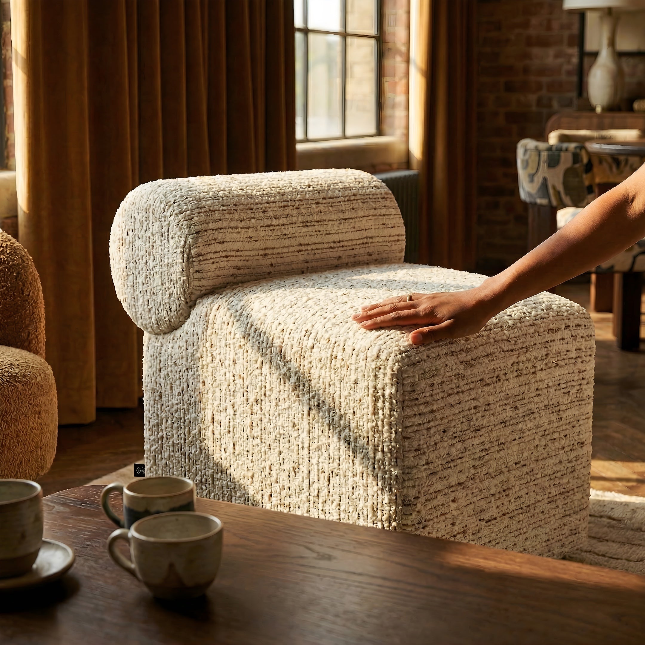 Lecco Foot Stool  - Gloria Natural