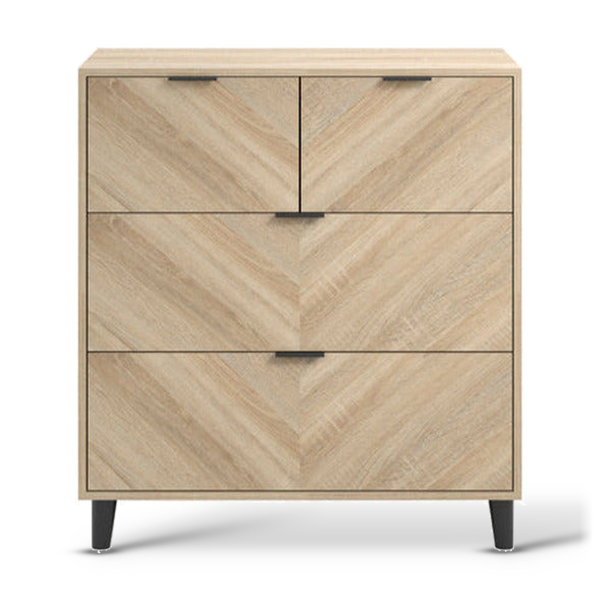 Stockholm Chevron Light Wood Chest of Drawers