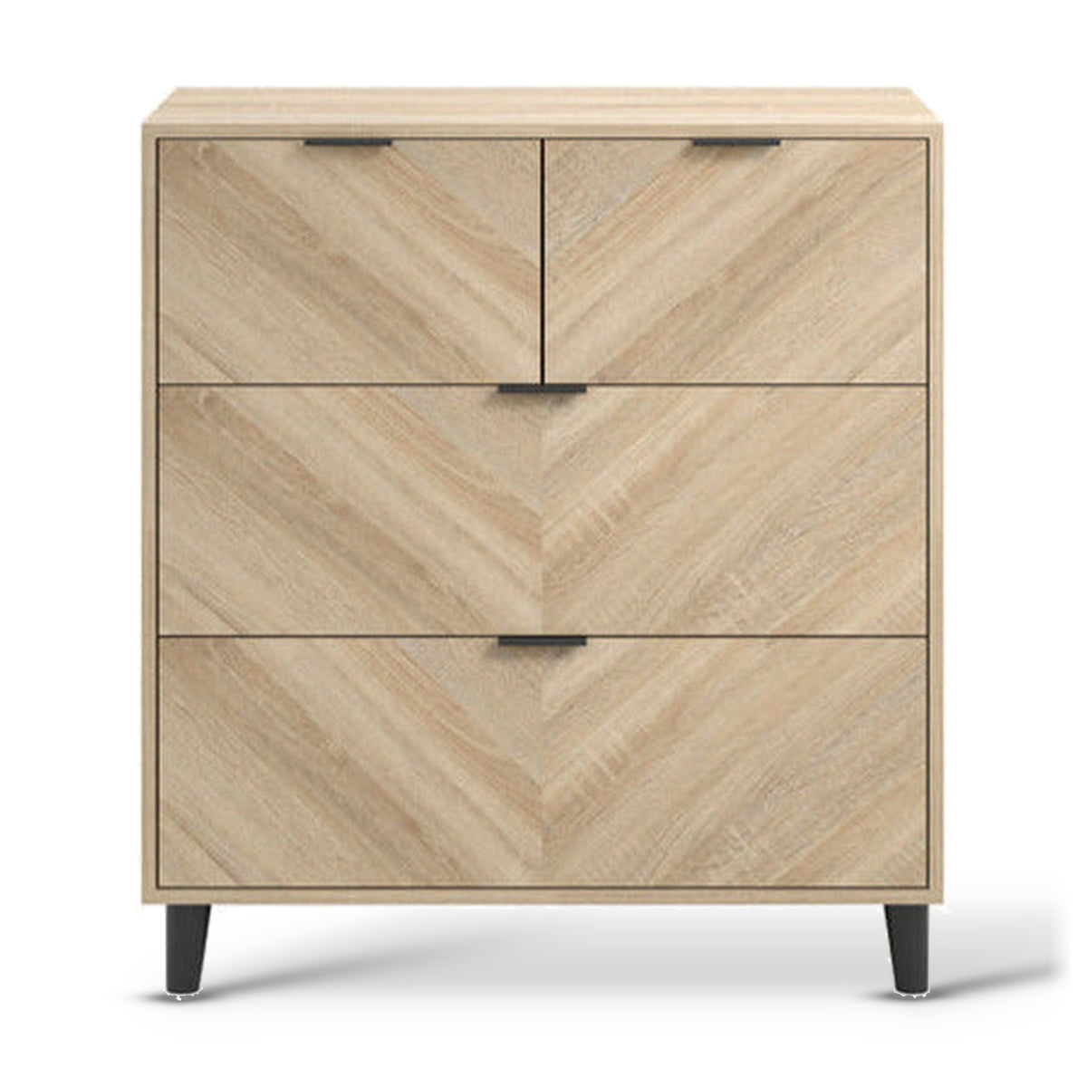 Stockholm Chevron Light Wood Chest of Drawers