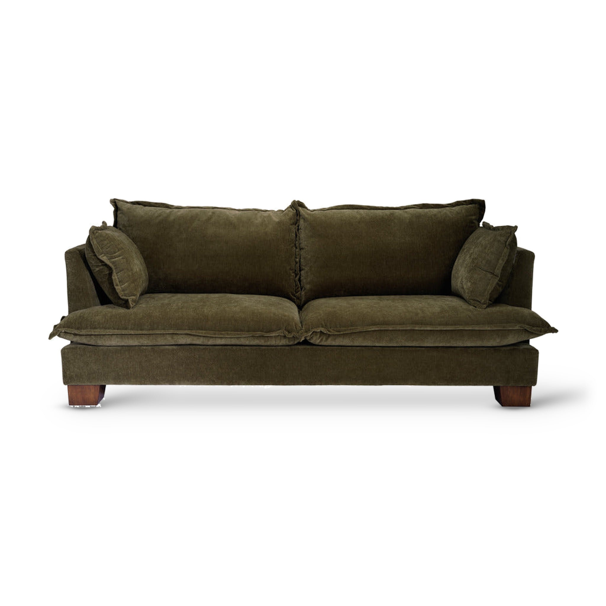 Suffolk Olive Green Chenille Sofa | 3 Seater