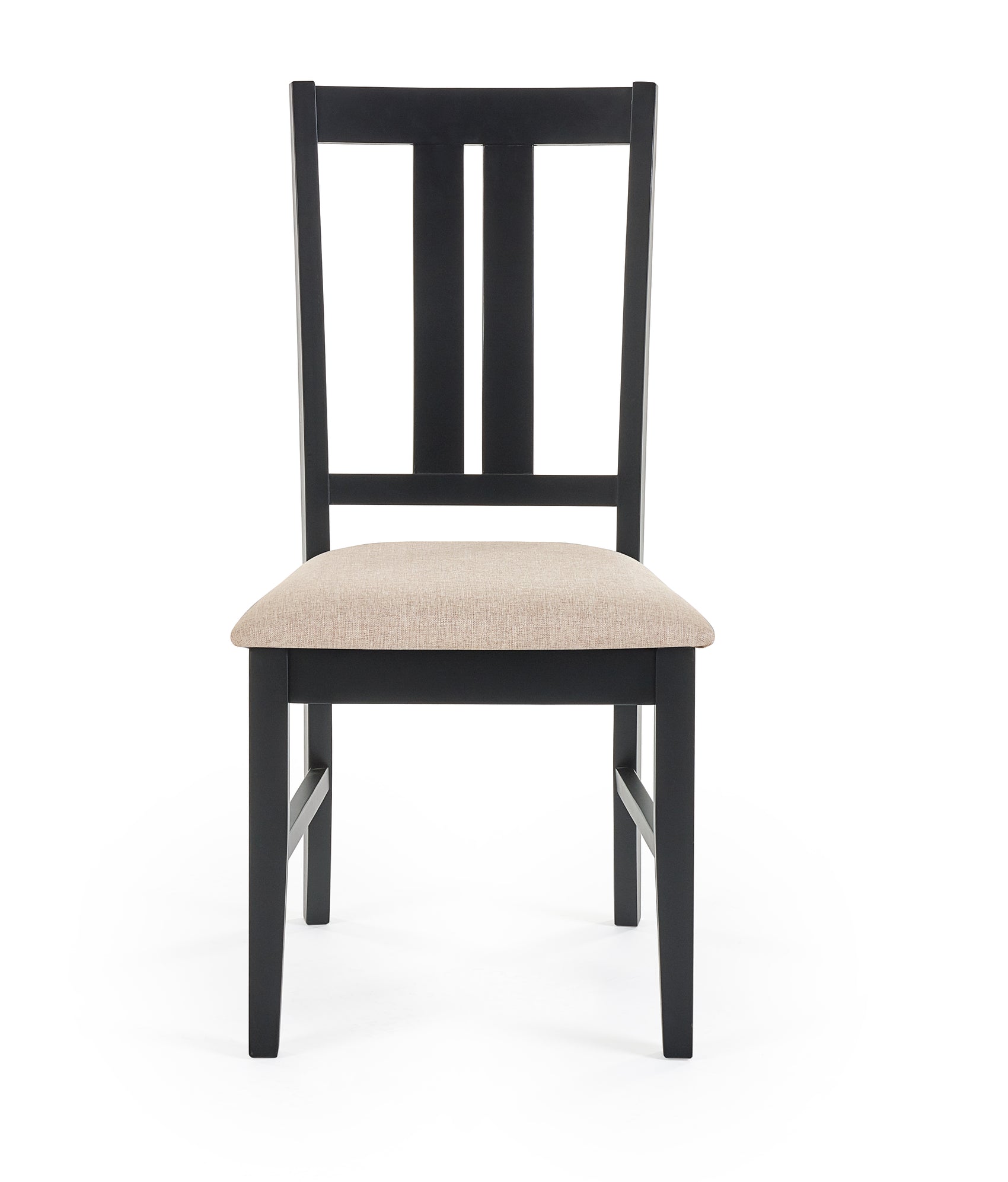 Charlbury Black Wood & Upholstered Dining Chair