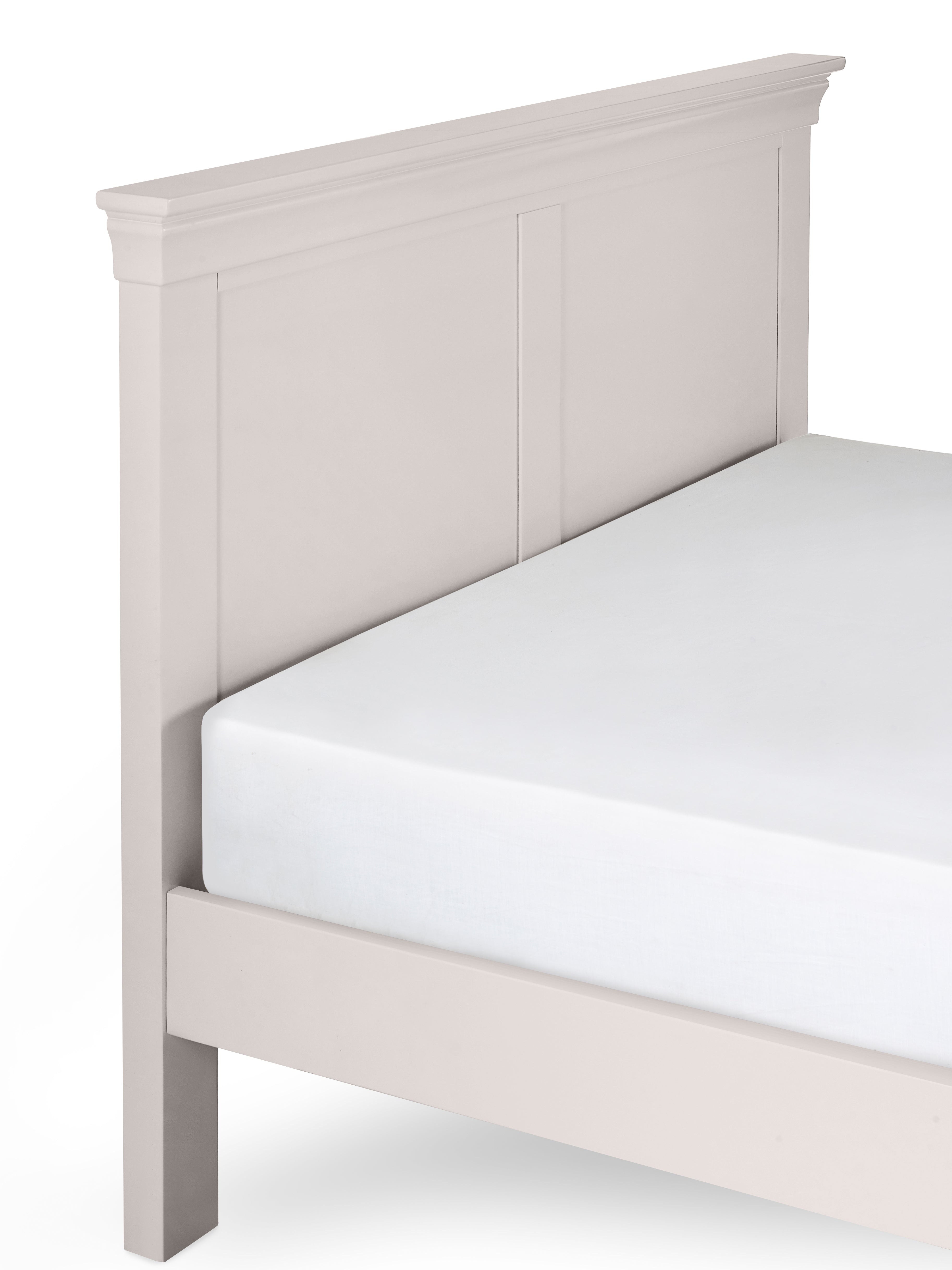 Fidel Light Grey Wood Double Bed