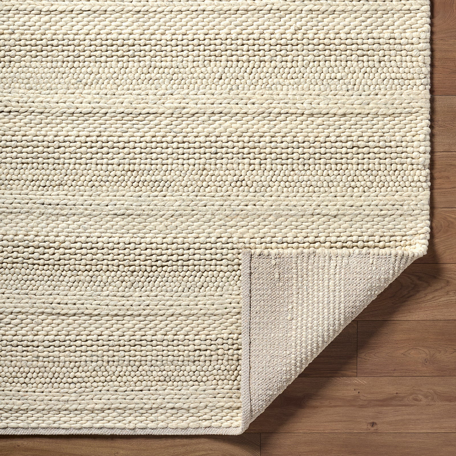 Tahoe II Global Wool Ivory & Sand Rug 152x244cm - folded detail