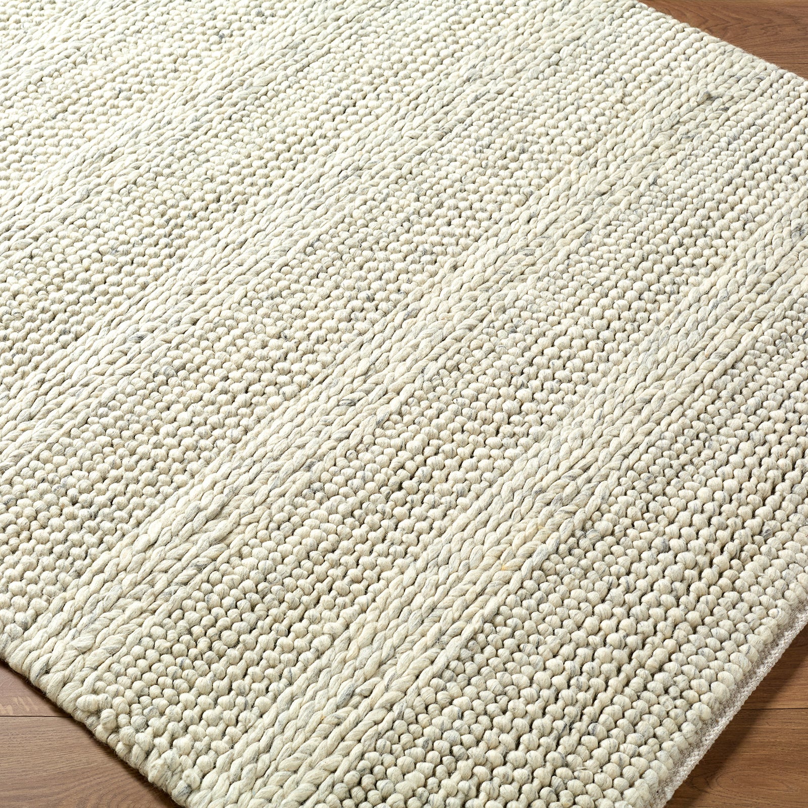 Tahoe II Global Wool Beige & Taupe Rug 152x244cm - corner detail