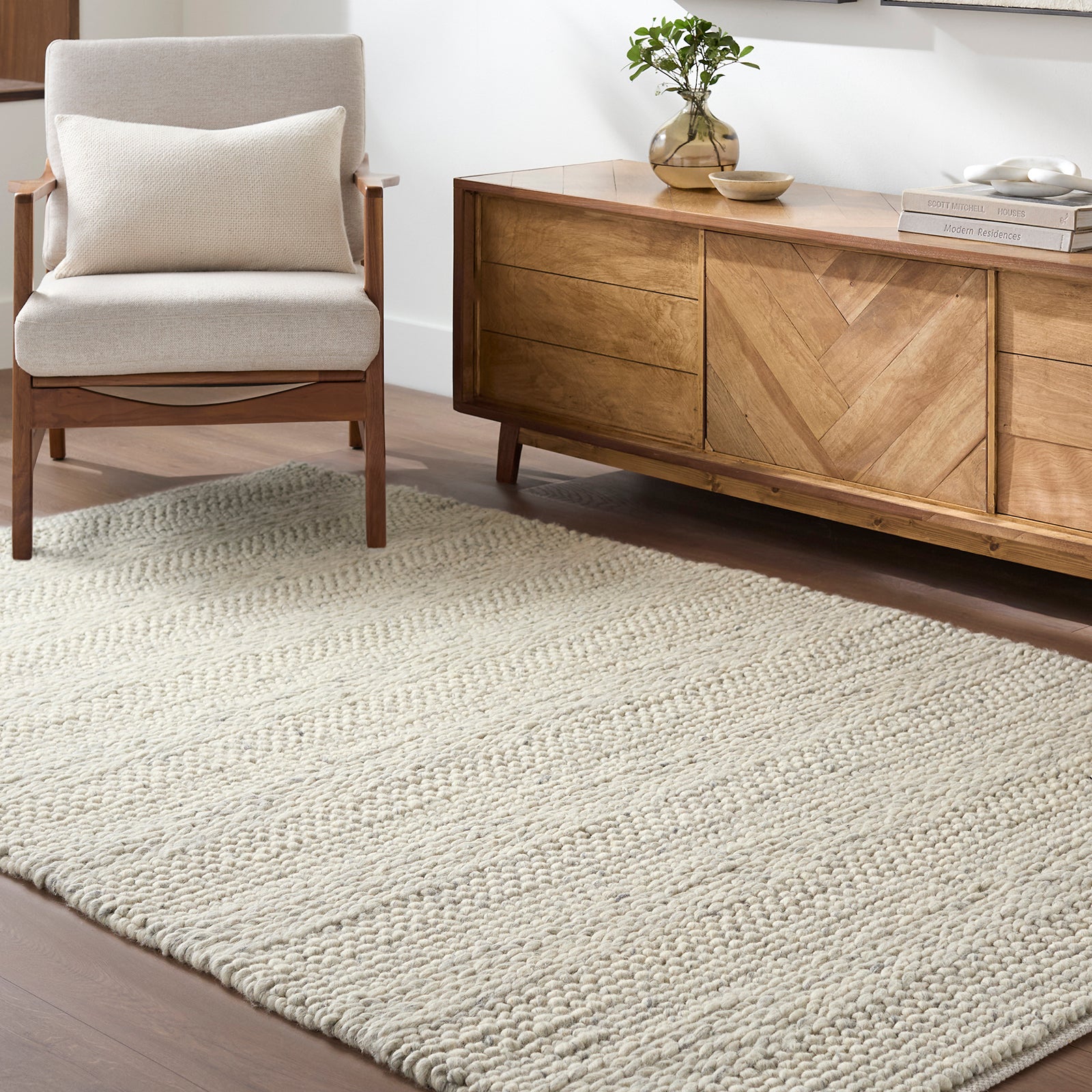Tahoe II Global Wool Beige & Taupe Rug 152x244cm - room setting