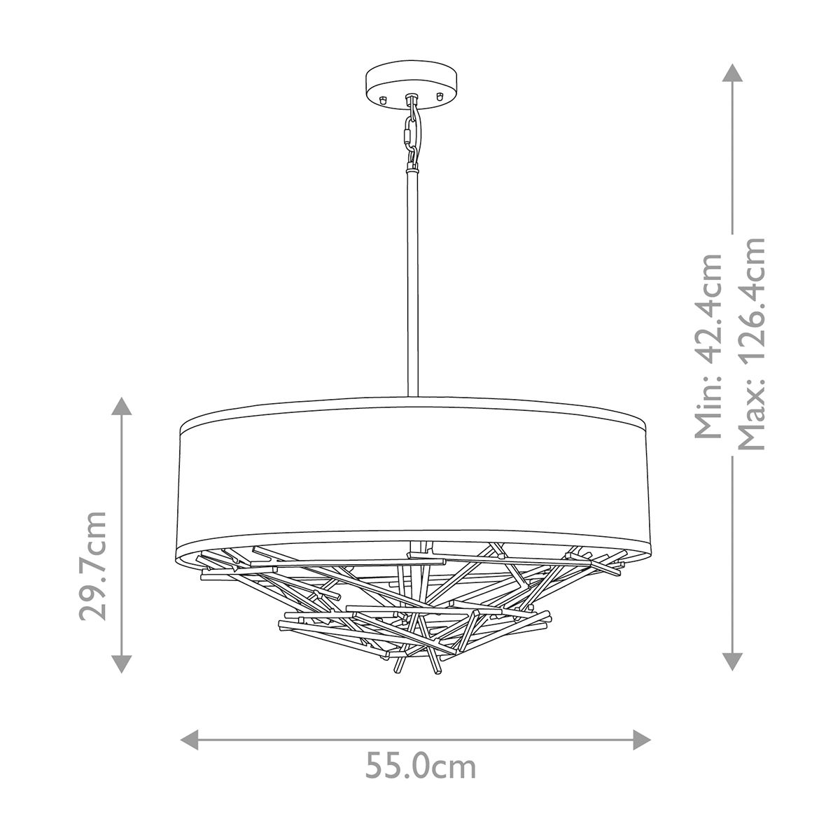 Tagum 4 Light Pendant Light - Bronze