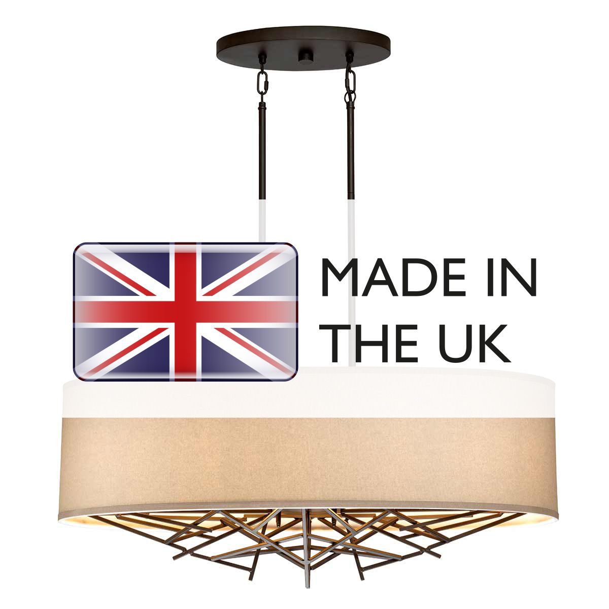 Tagum 5 Light Island Pendant Light - Bronze