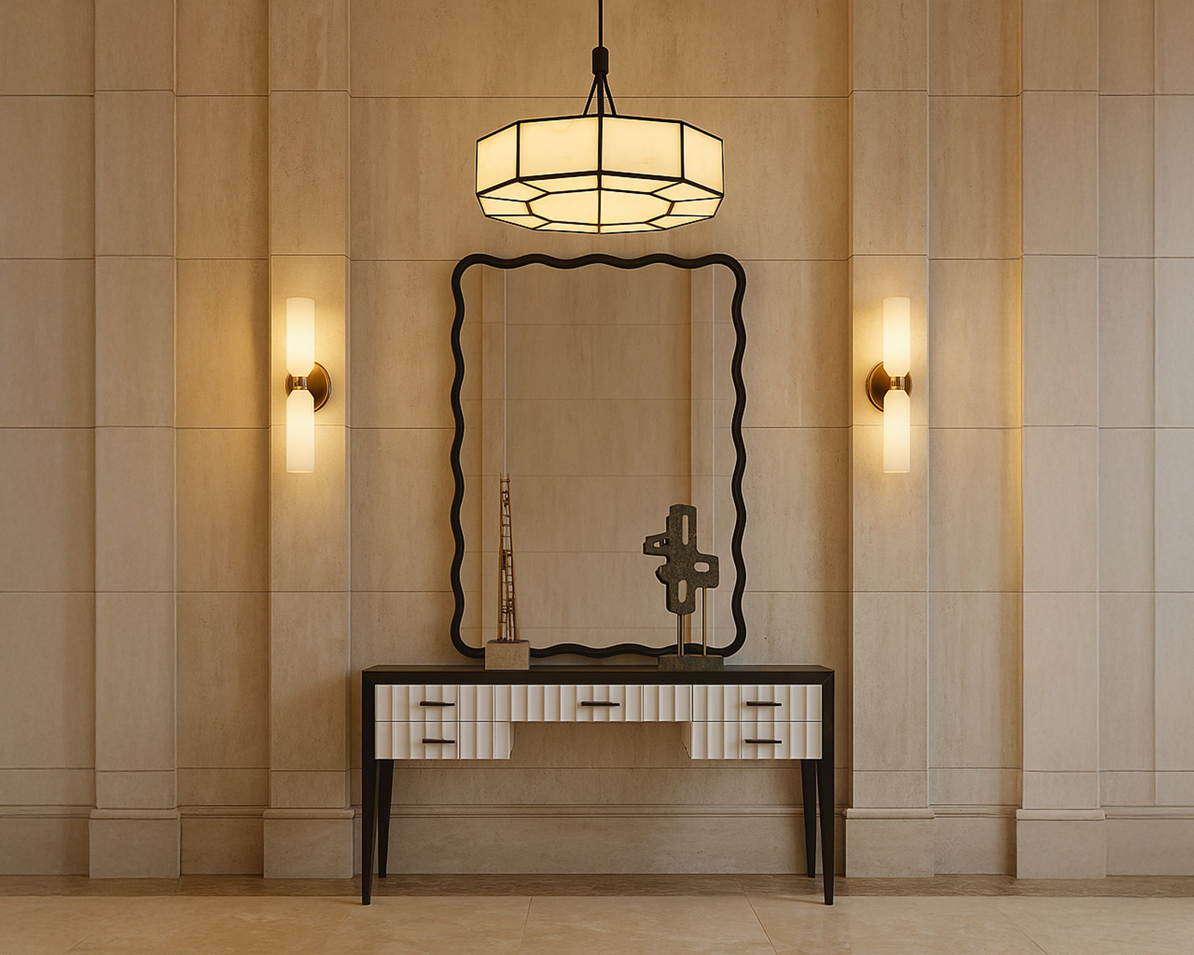 Talia Mirror - Black Wood