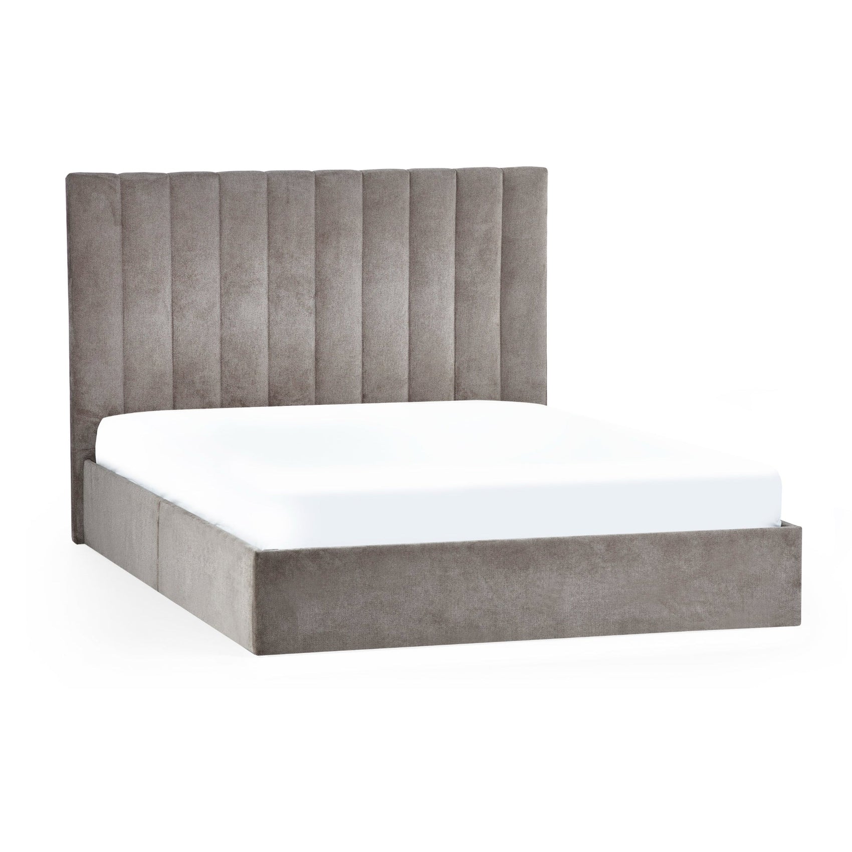 Wesley Grey Chenille King Bed