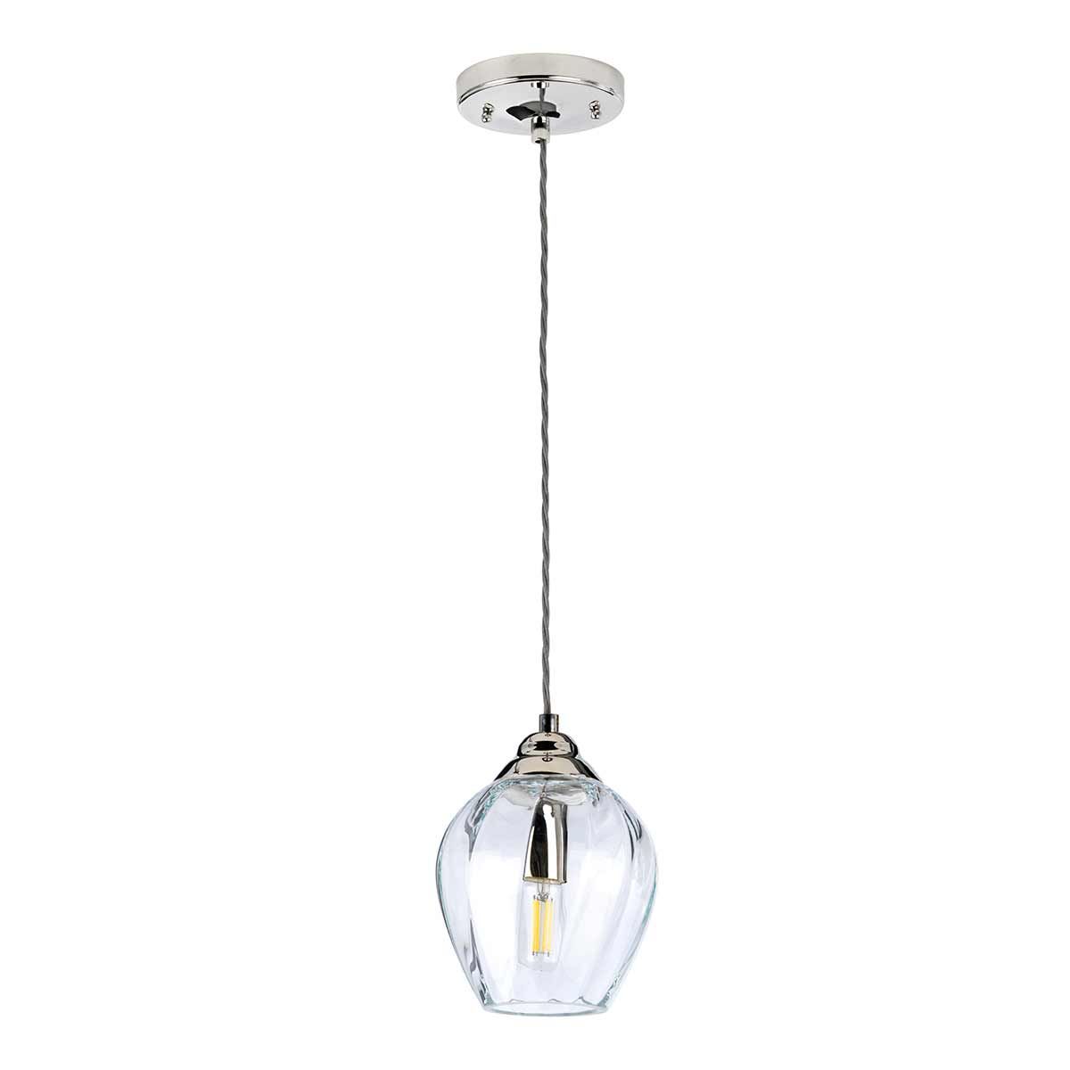 Tiber Single Pendant Light - Nickel