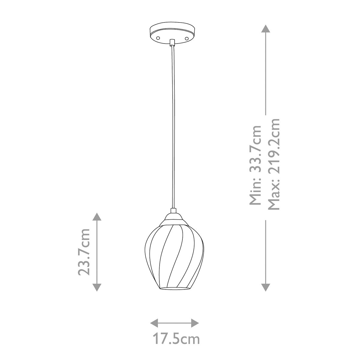 Tiber Single Pendant Light - Nickel