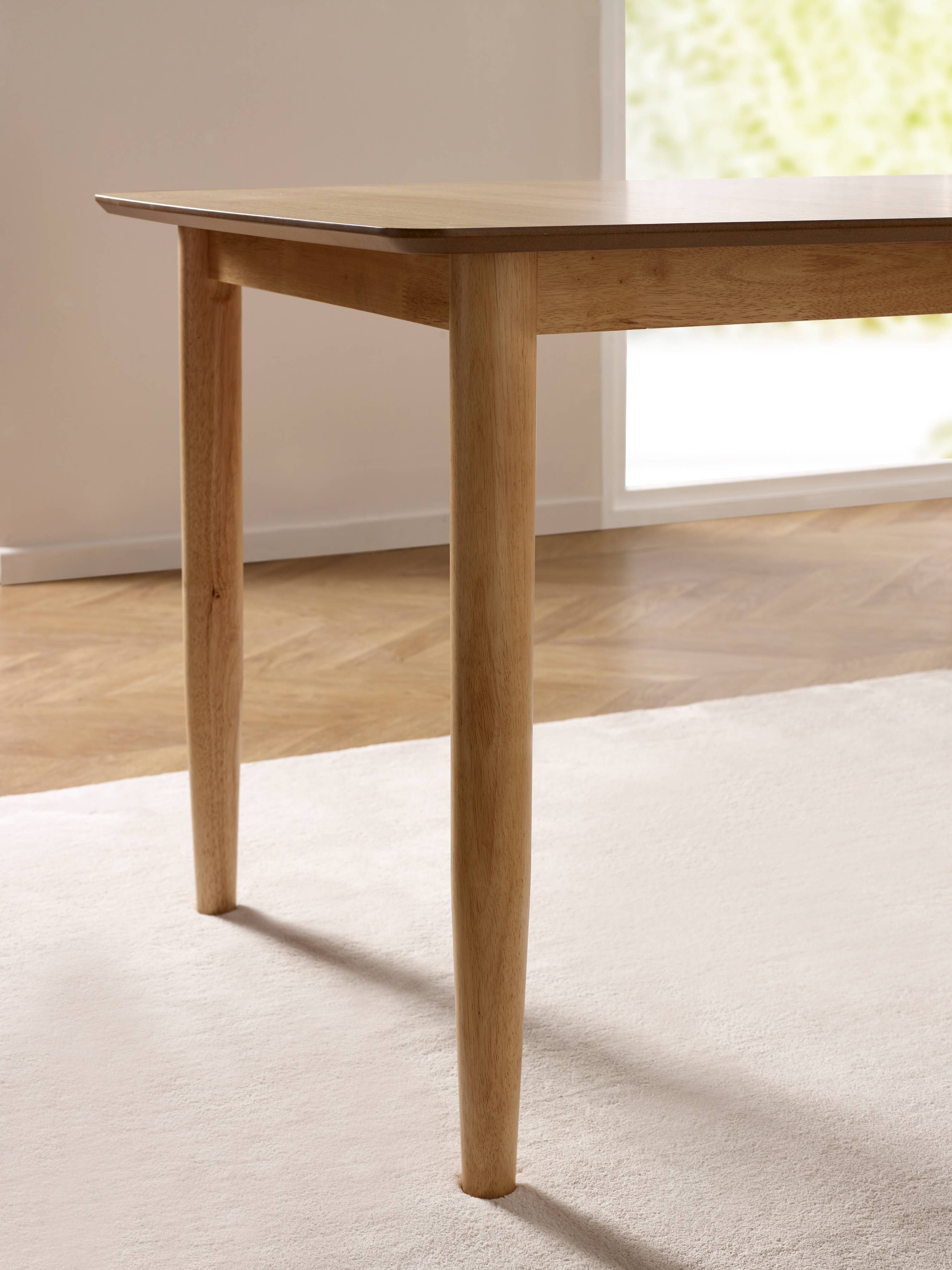Livingston Natural Oak Wood Extending Dining Table | 4-6 Seater
