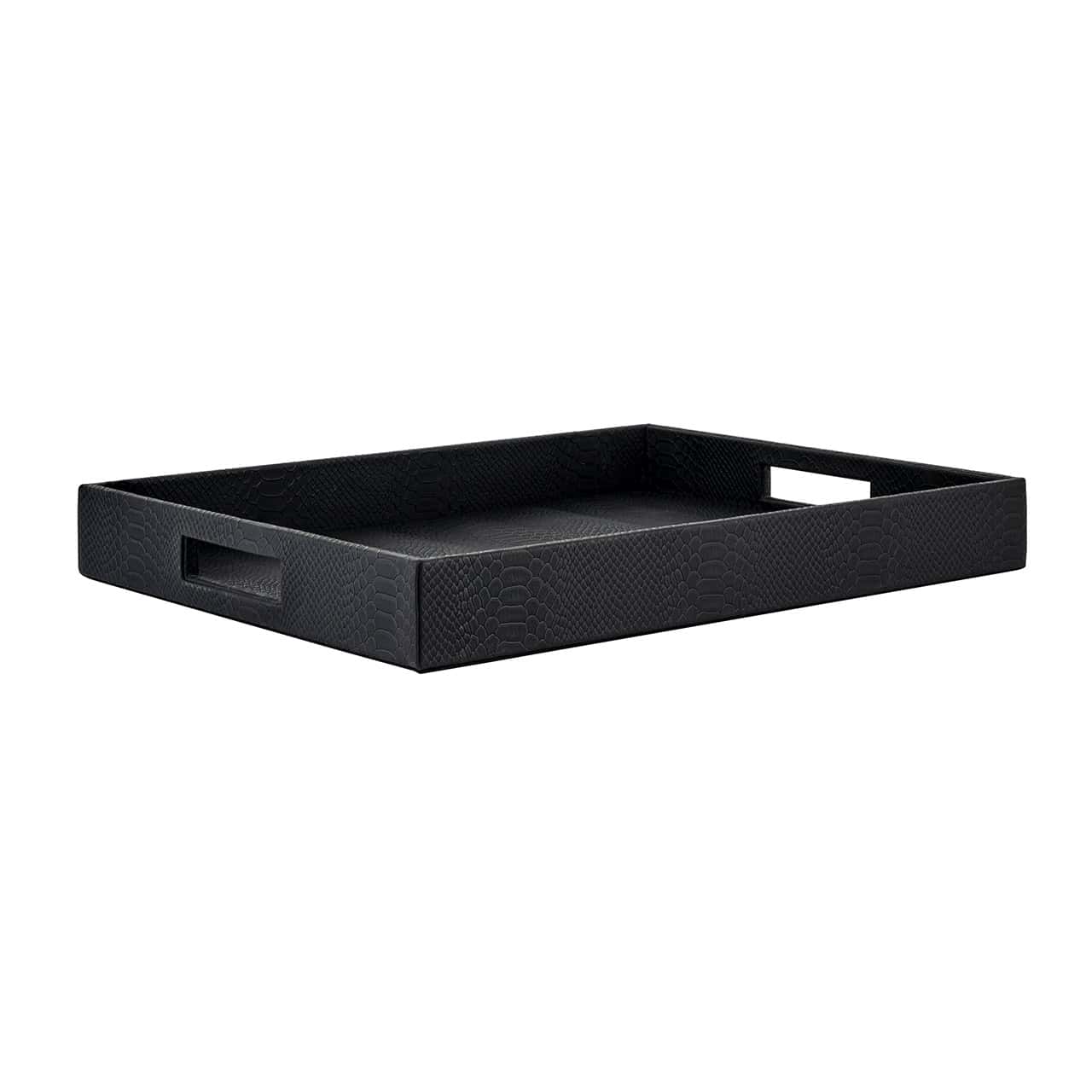 Tray Blane black croco set of 2 (Black)