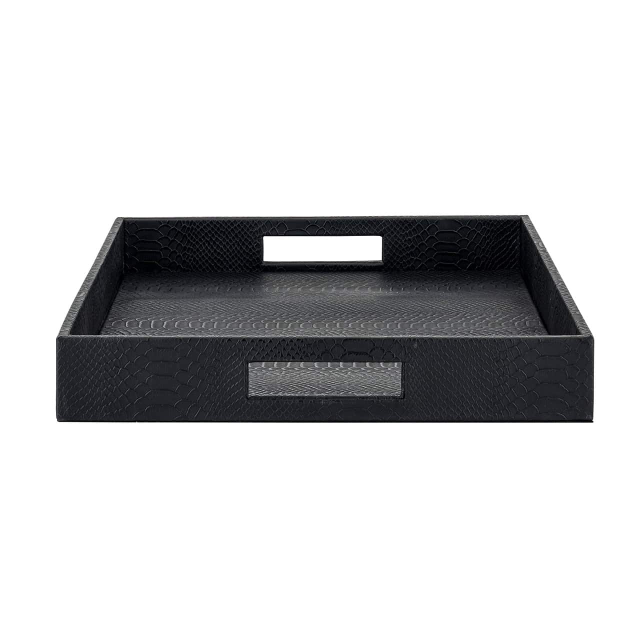 Tray Blane black croco set of 2 (Black)
