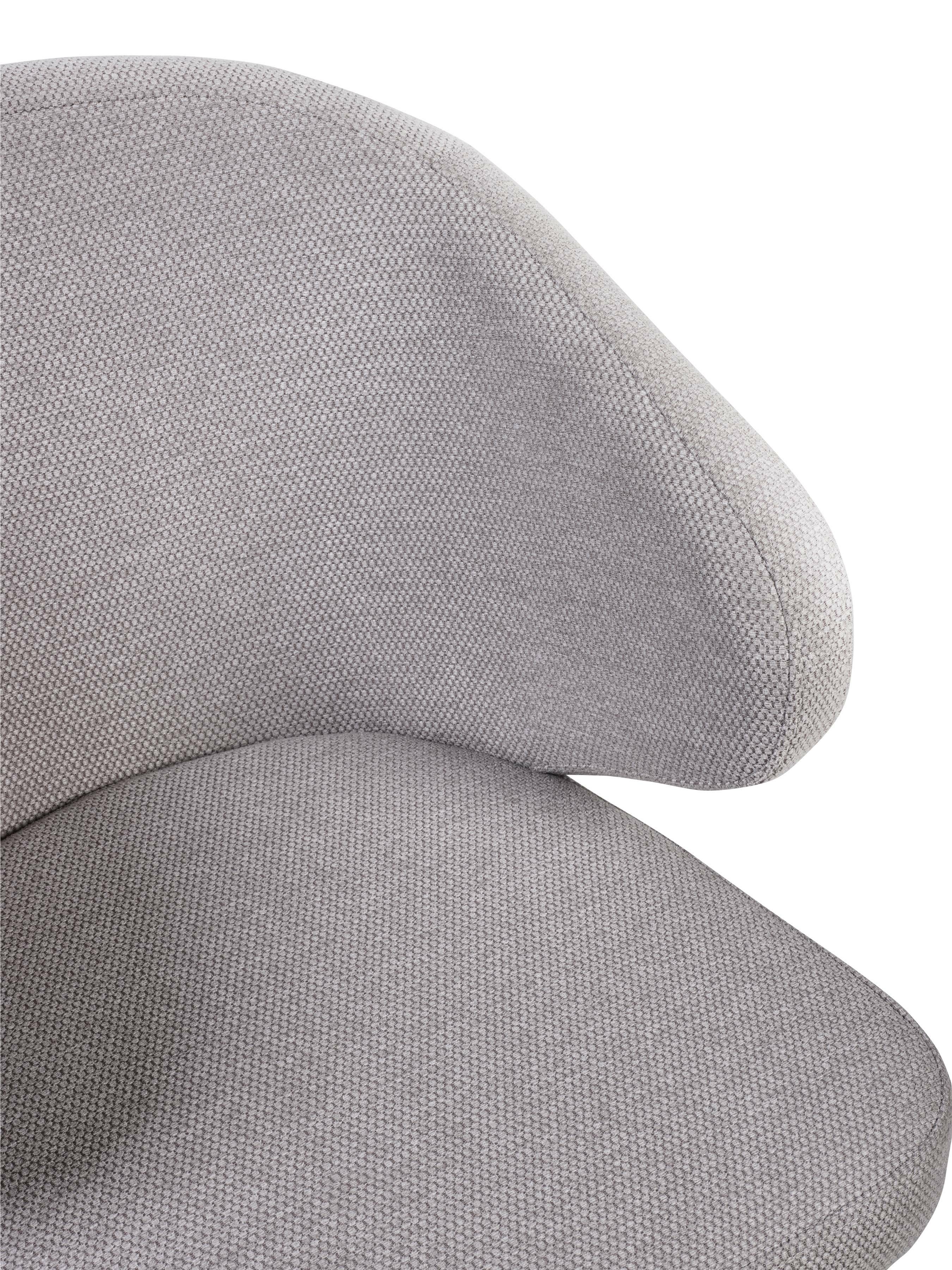 Set of 2 Anders Light Grey Curved Dining Chairs