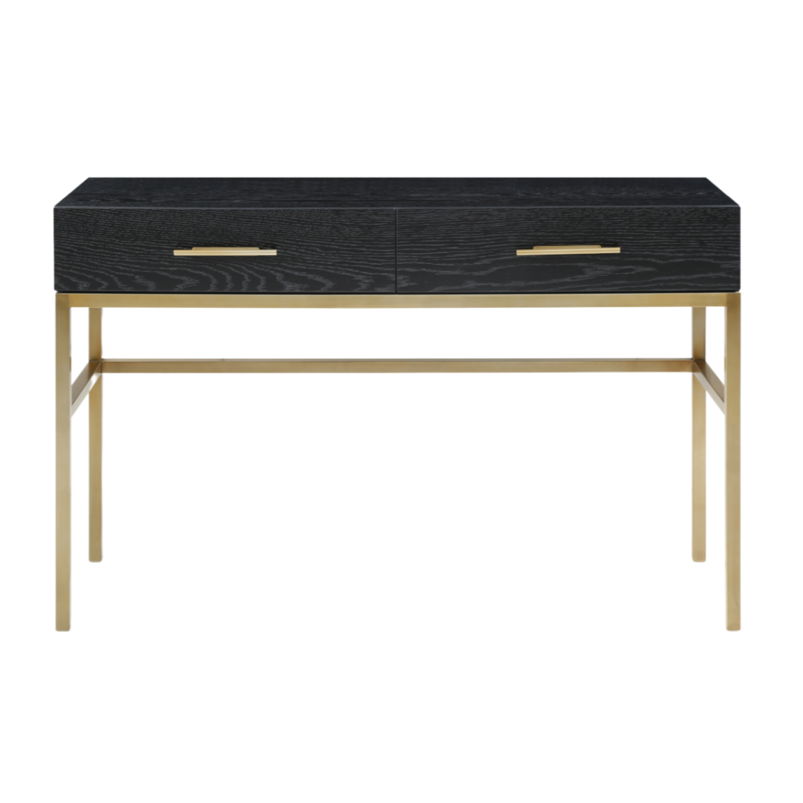 Tulip Black Wood & Gold Desk