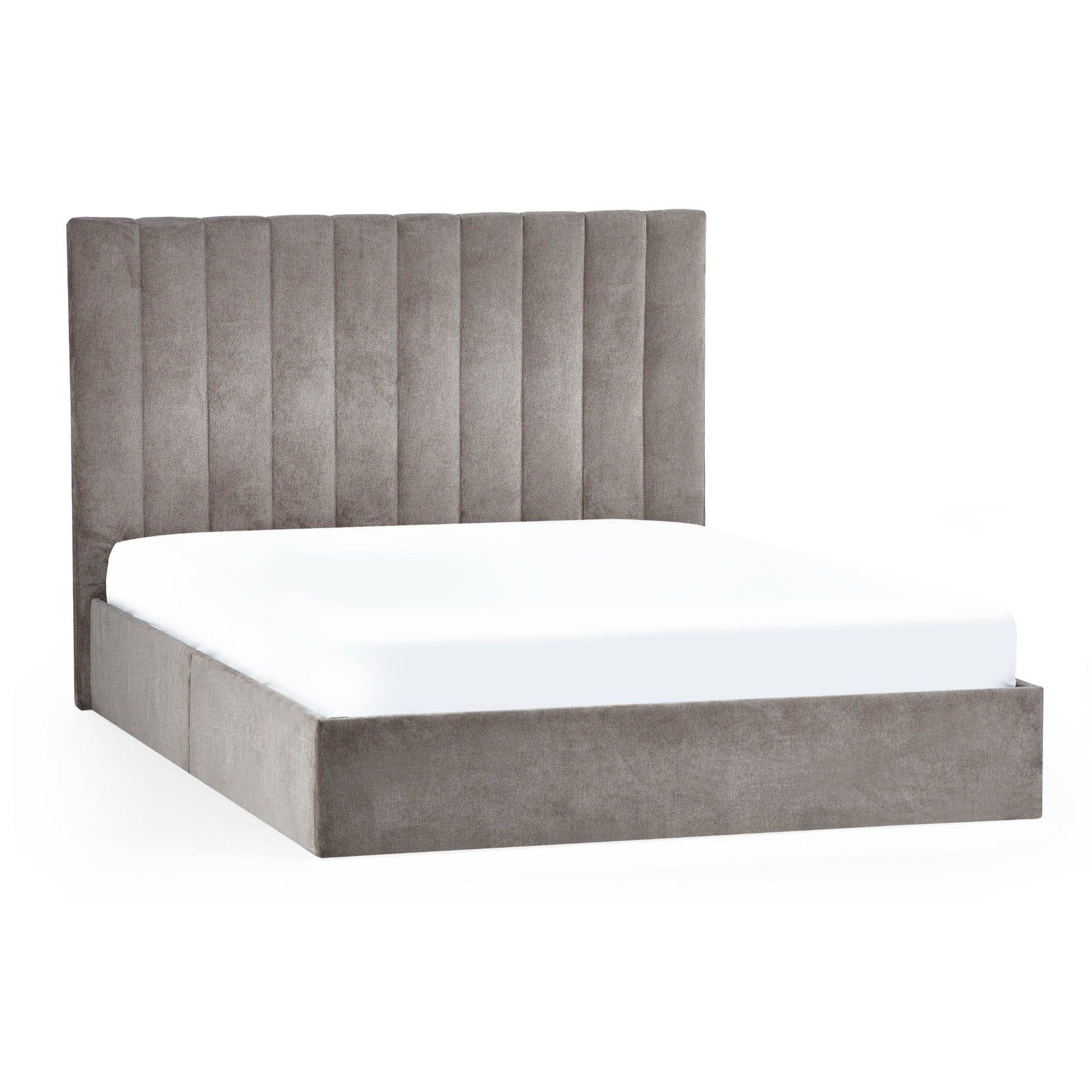 Wesley Grey Chenille Single Bed