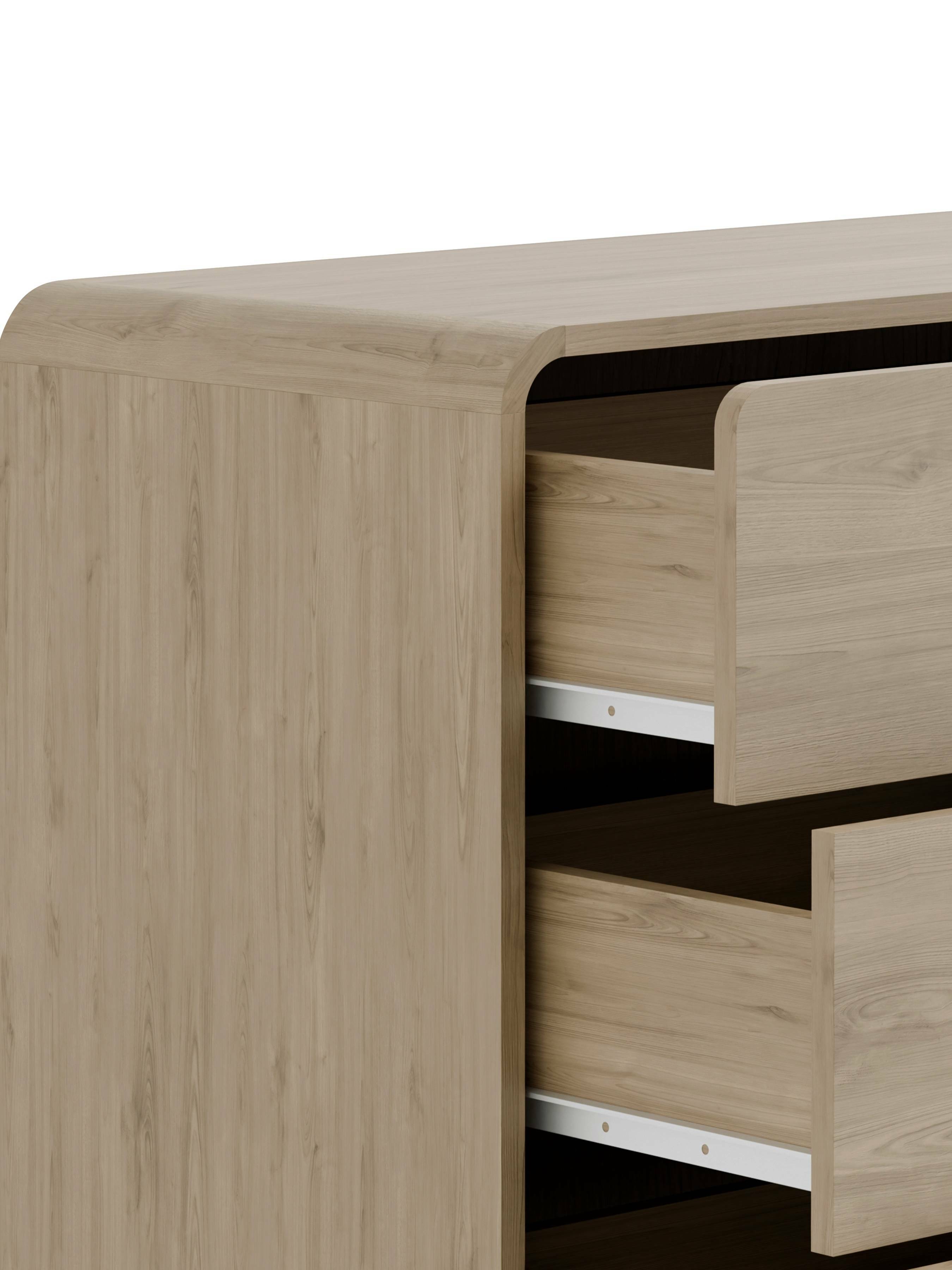 Boswell Oak Wood Bedside Table | 2 Drawers