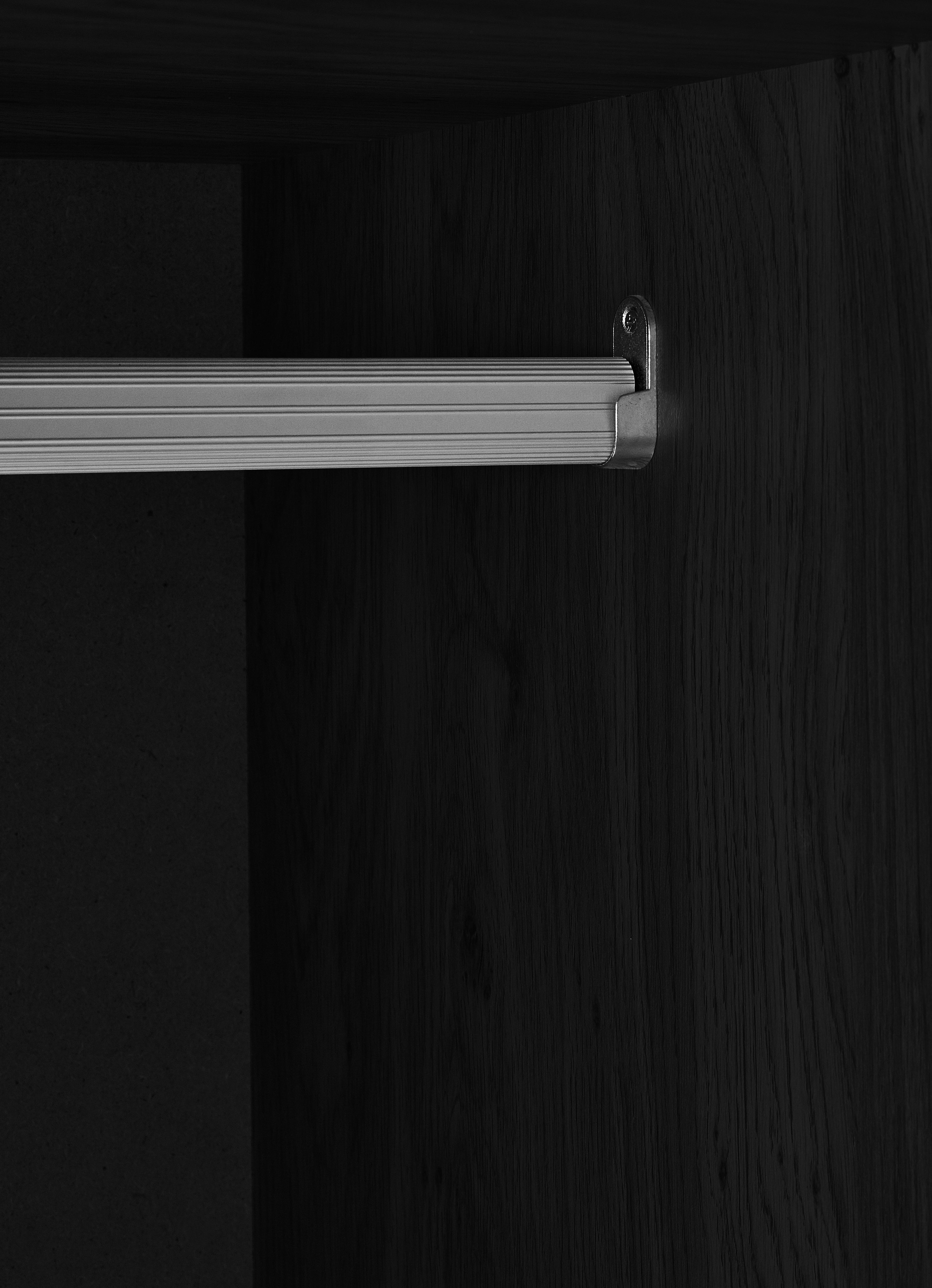 Asbury Wood Double Wardrobe - Black Ash
