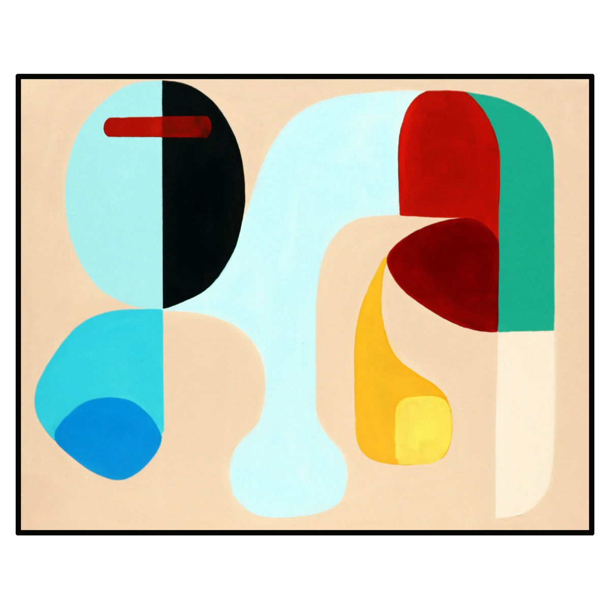 Polychrome Expression Multicolour Hand-Painted Abstract Canvas Wall Art