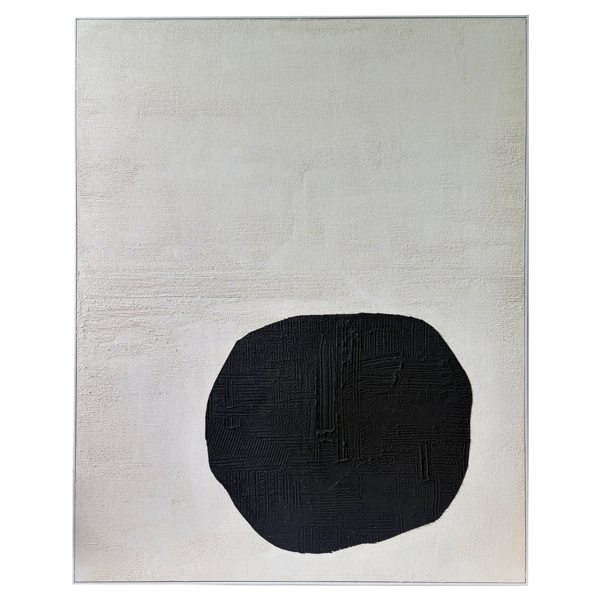 Elysian White Frame Hand-Painted Abstract Canvas Wall Art