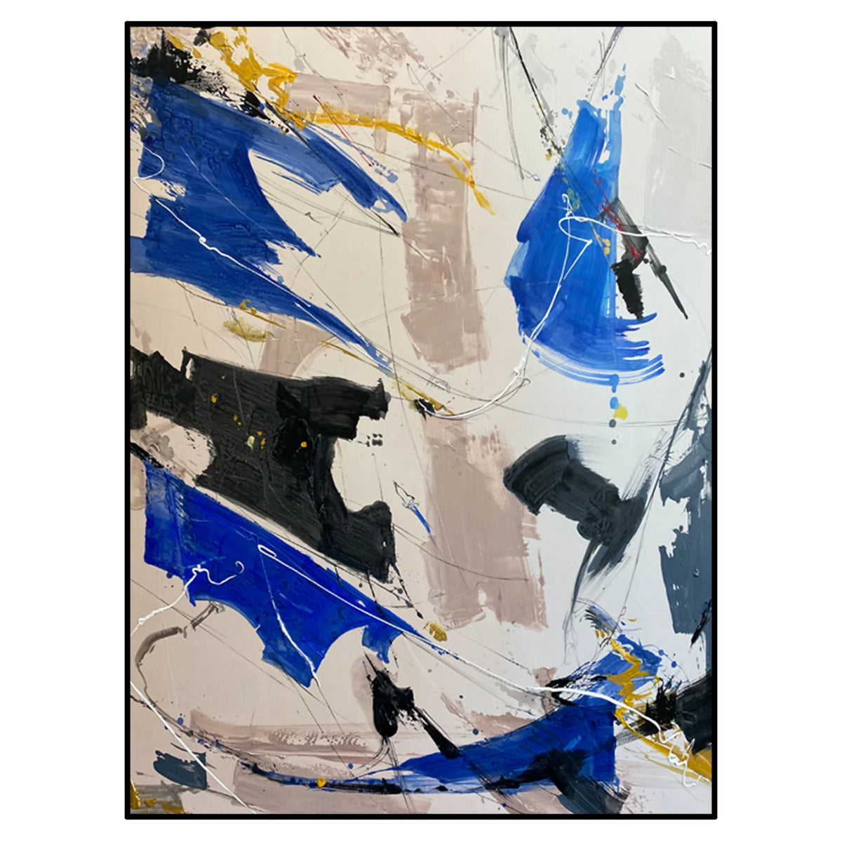 Vortex Hand-Painted Abstract Canvas Wall Art