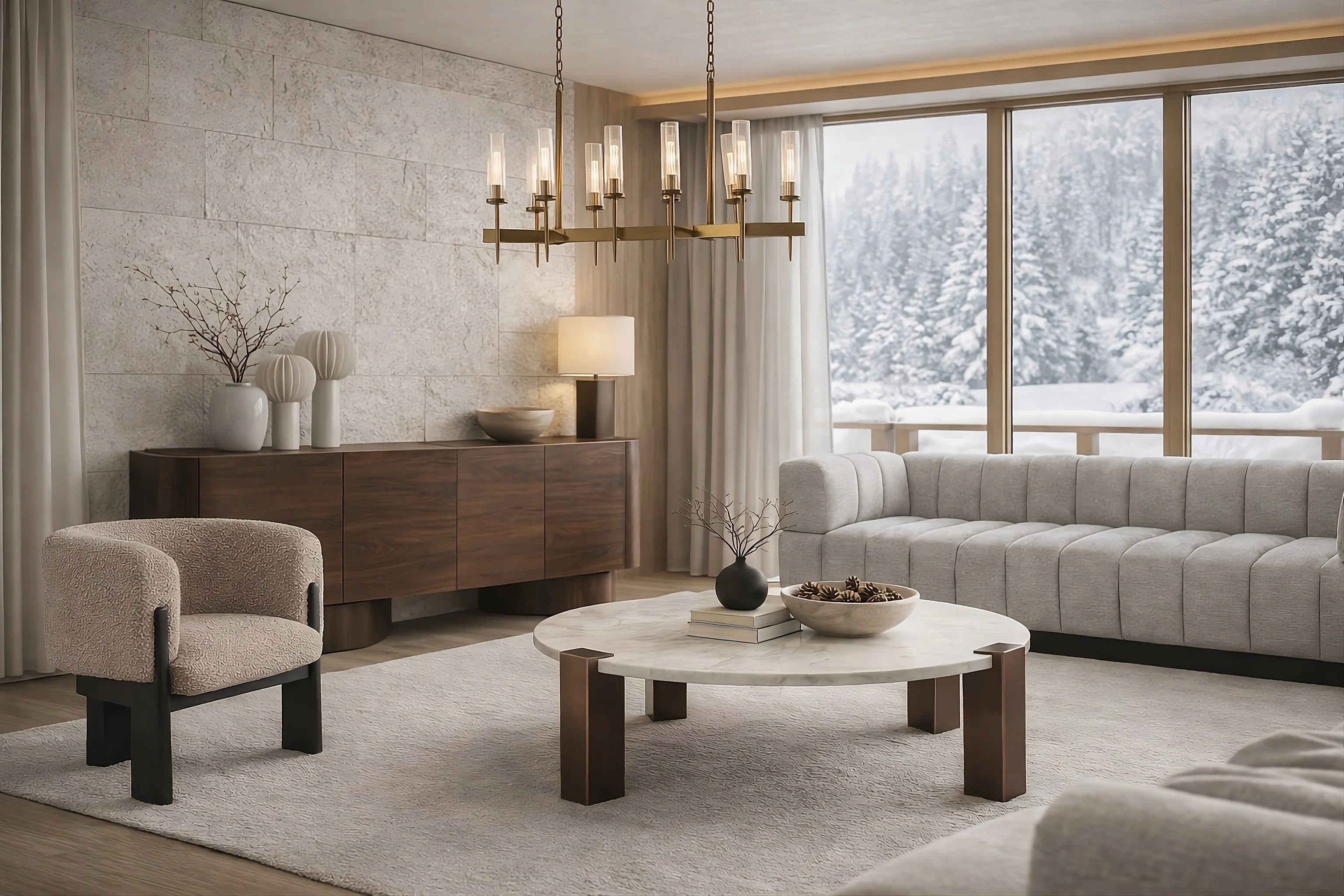 Tilda Clear Glass & Brass Pendant Light