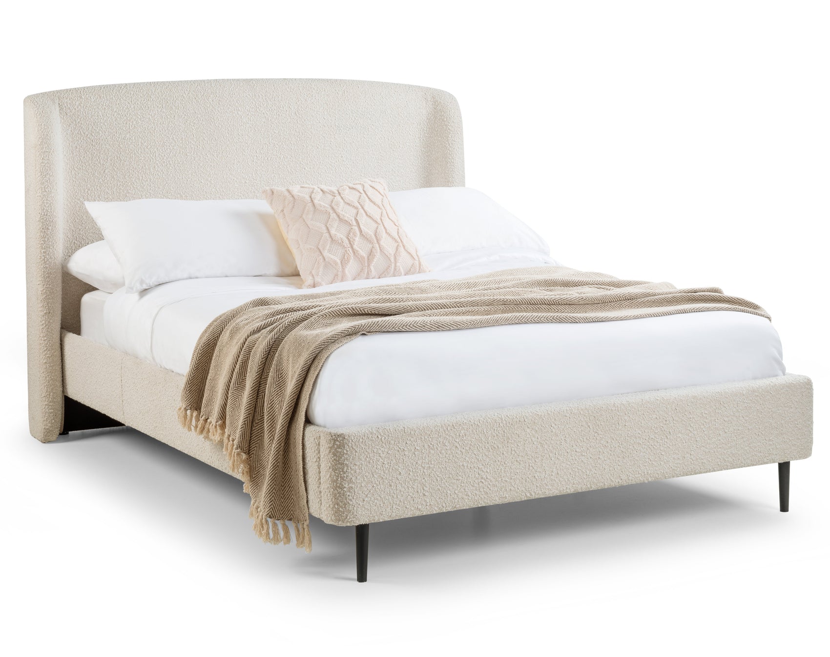 Torrington Ivory Boucle Double Bed