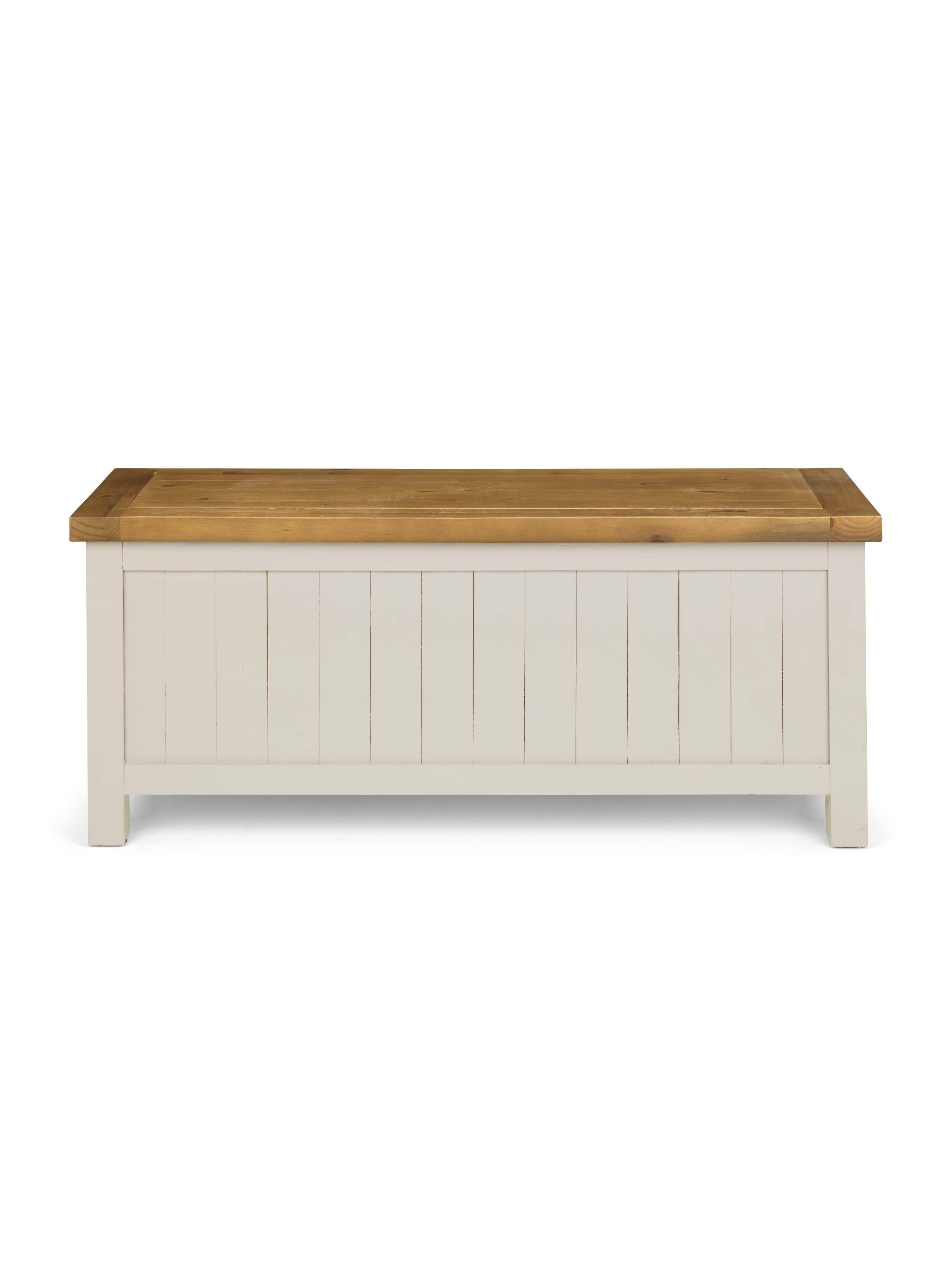 Maple Grey Pine Wood Storage Bench