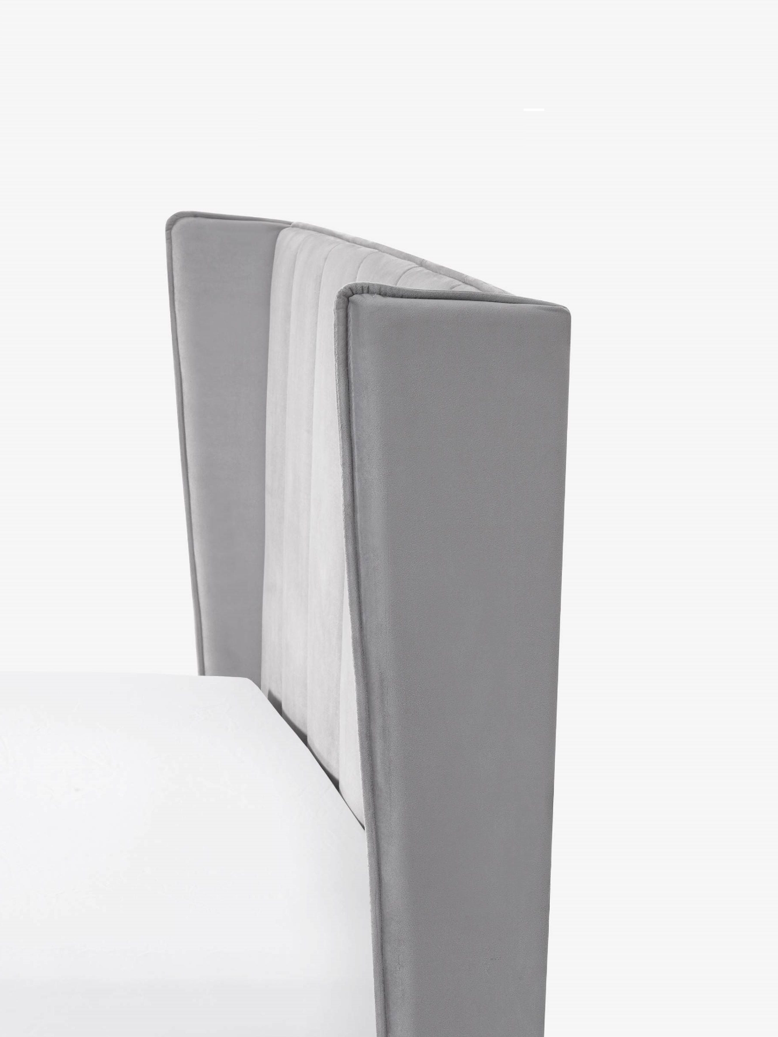 Orwell Grey Velvet Double Bed