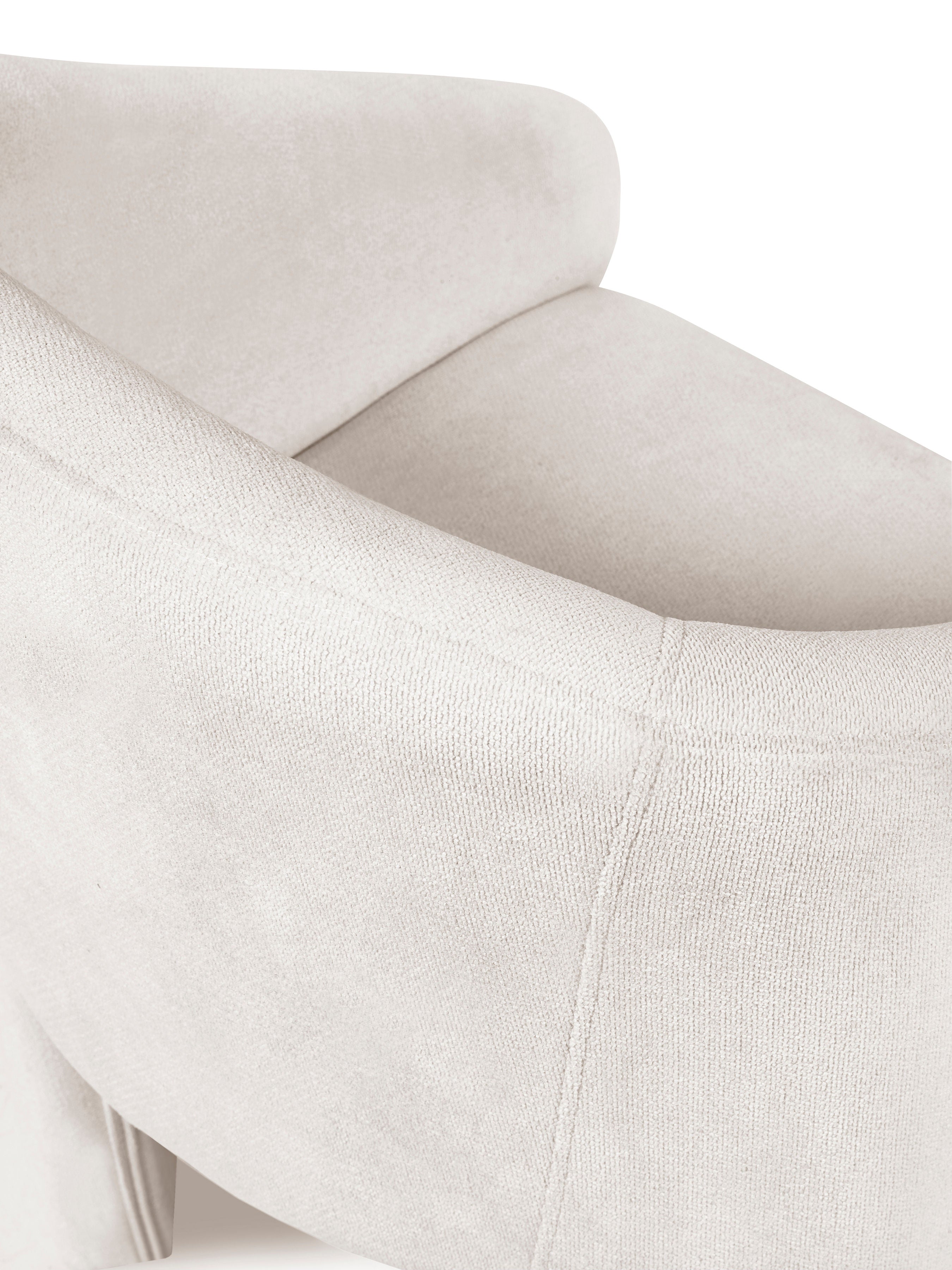 Marnie Cream Chenille Tripod Dining Chair