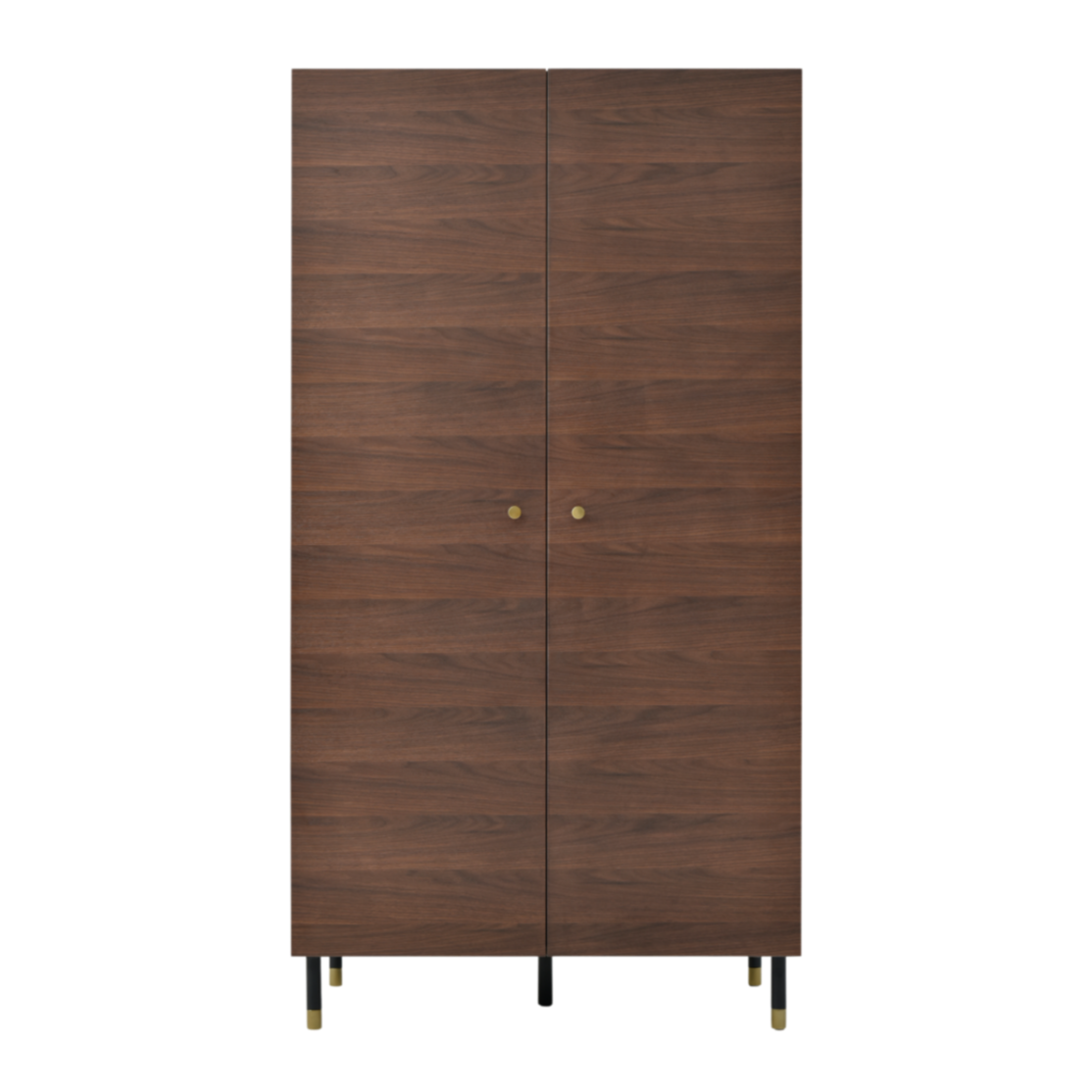 Willow Walnut Brown Wood Double Wardrobe