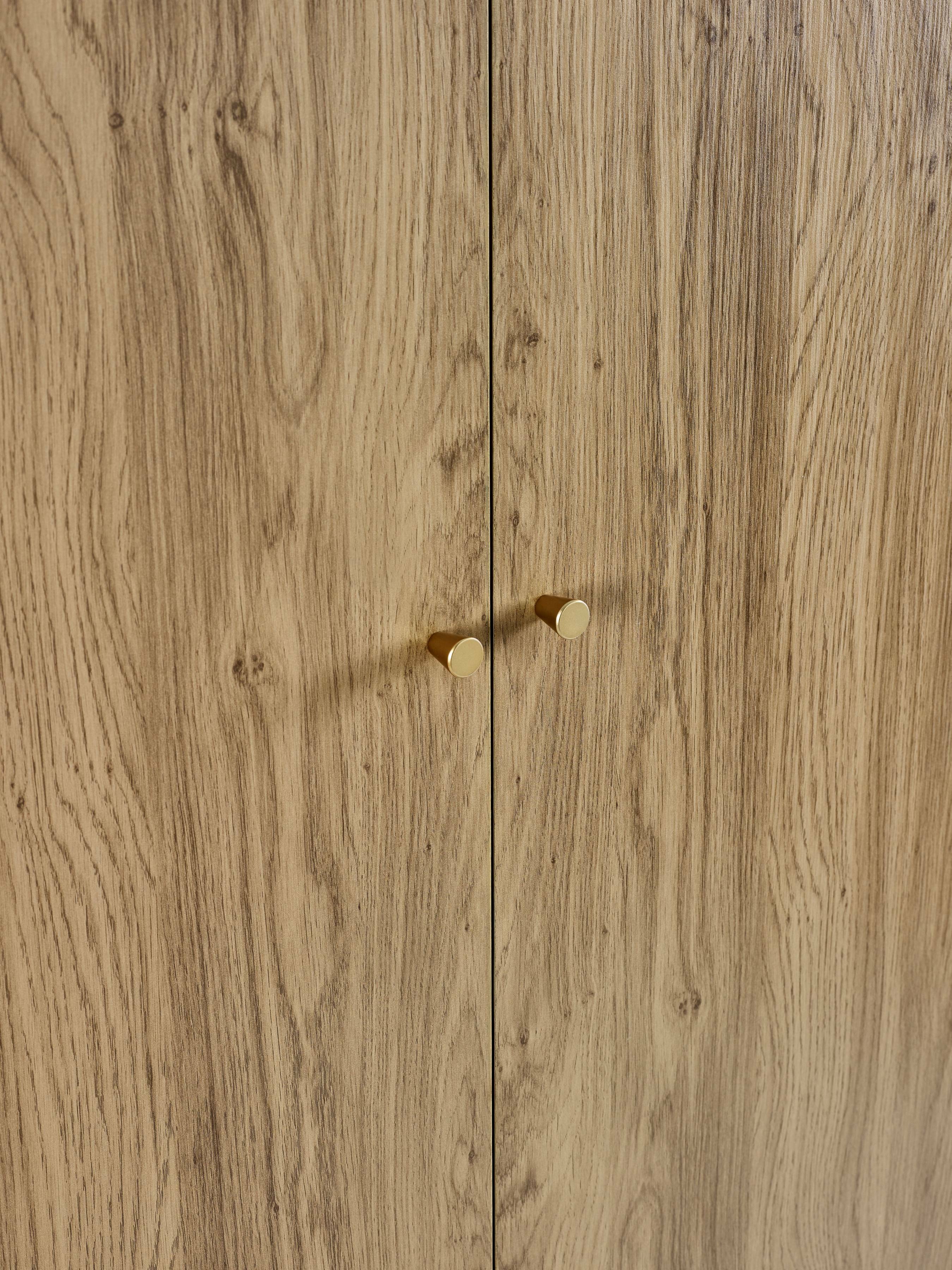 Boswell Oak Wood Double Wardrobe