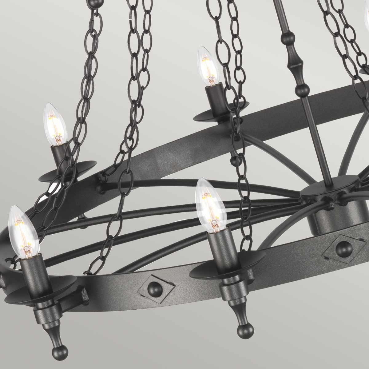 Moore 18 Light Chandelier - Black