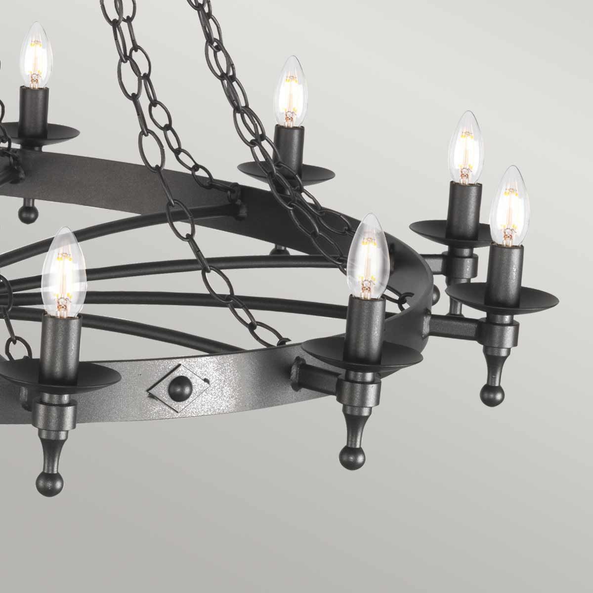 Moore 18 Light Chandelier - Black