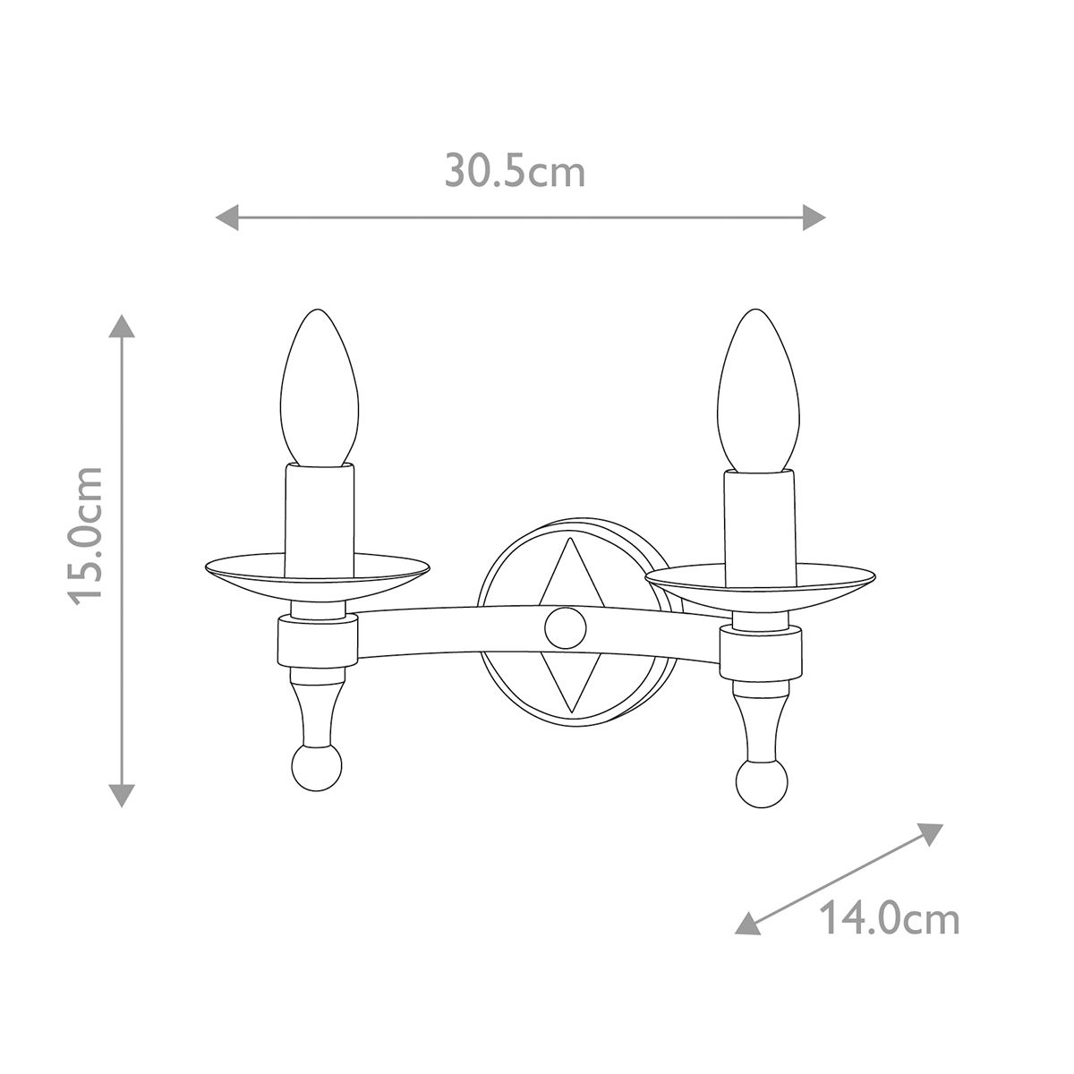 Moore Double Wall Light - Black