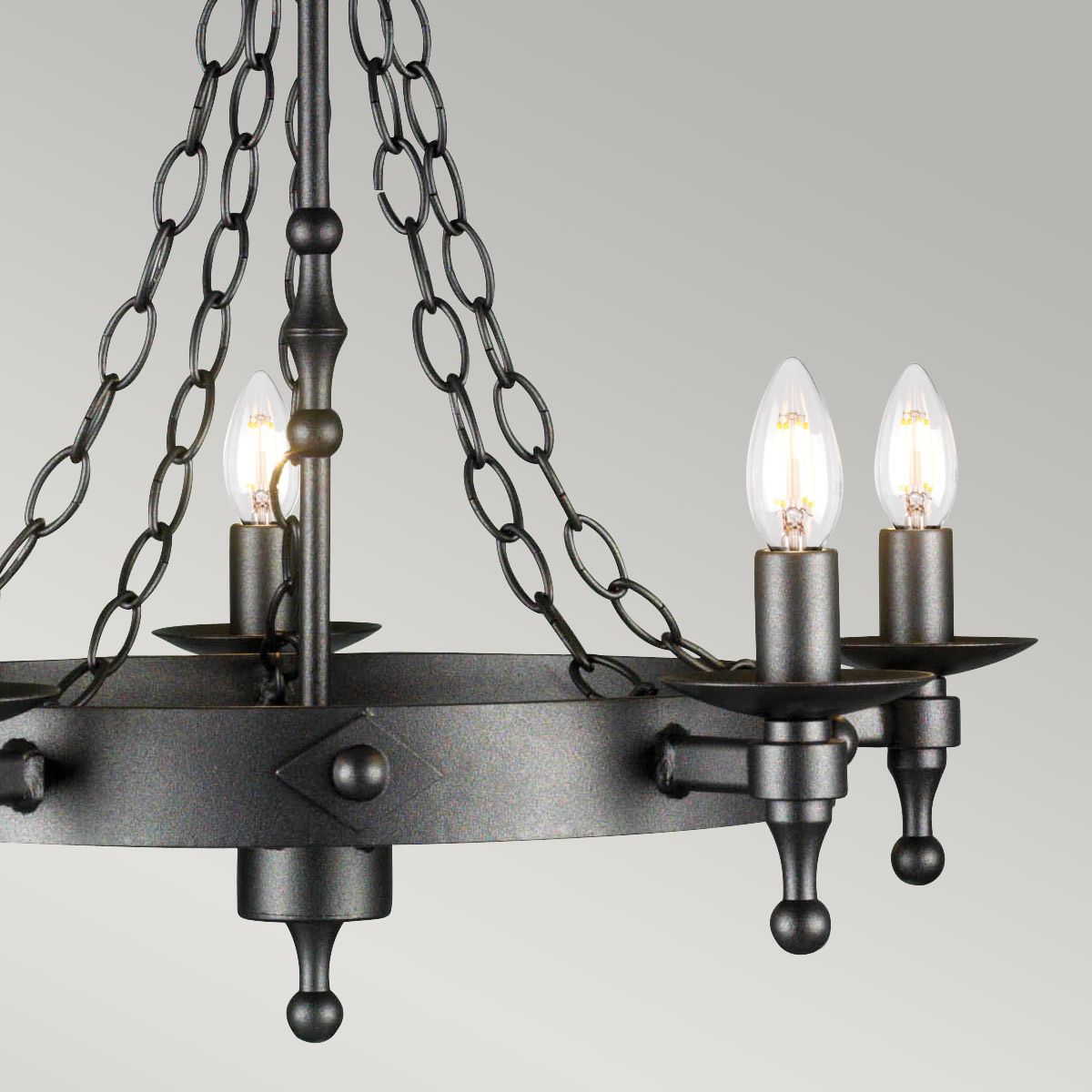 Moore 5 Light Chandelier - Black