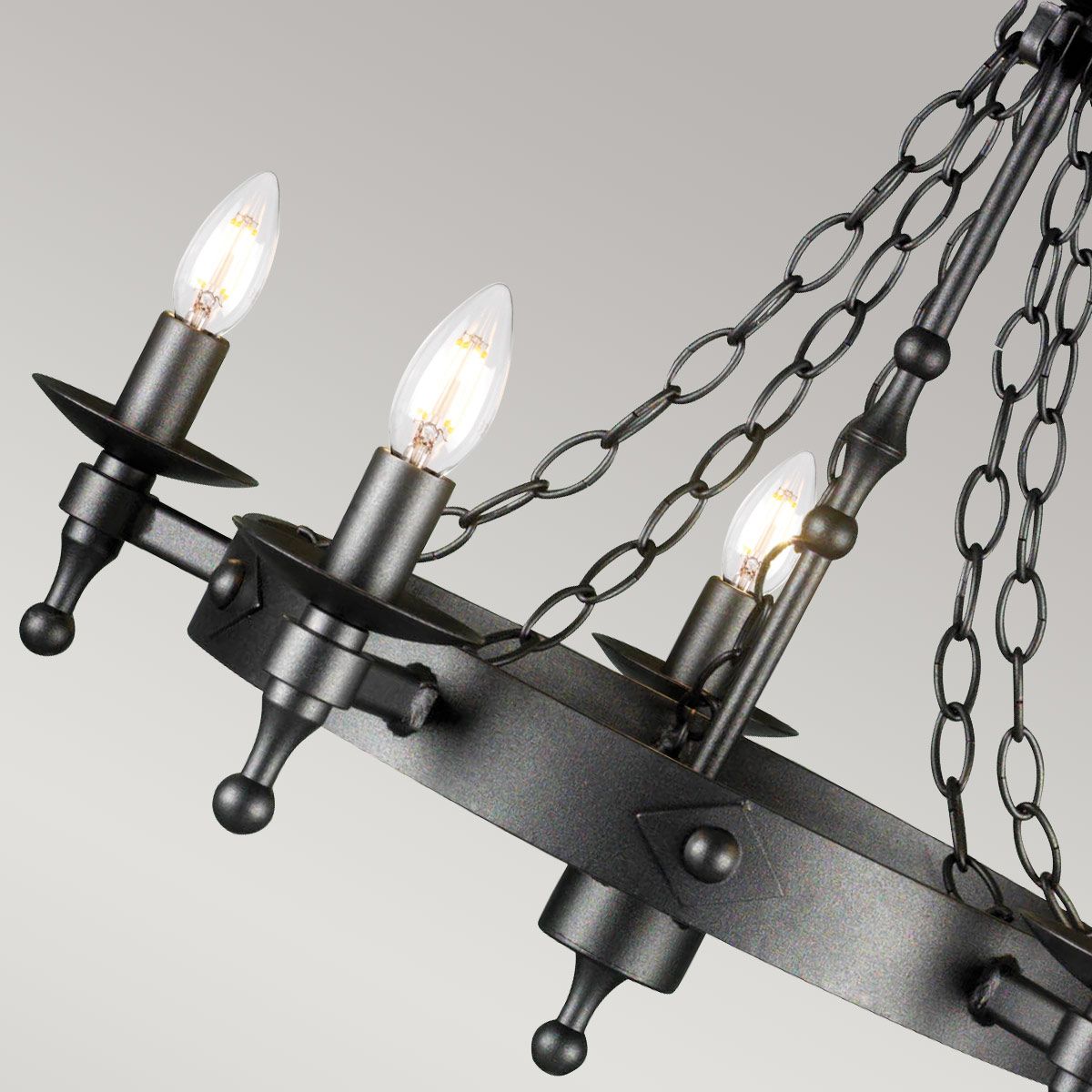 Moore 5 Light Chandelier - Black