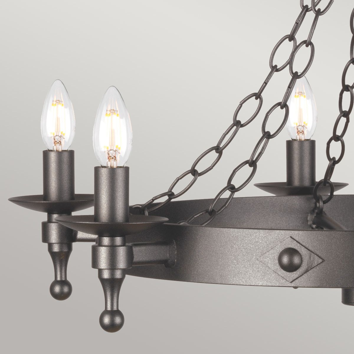 Moore 6 Light Chandelier - Black