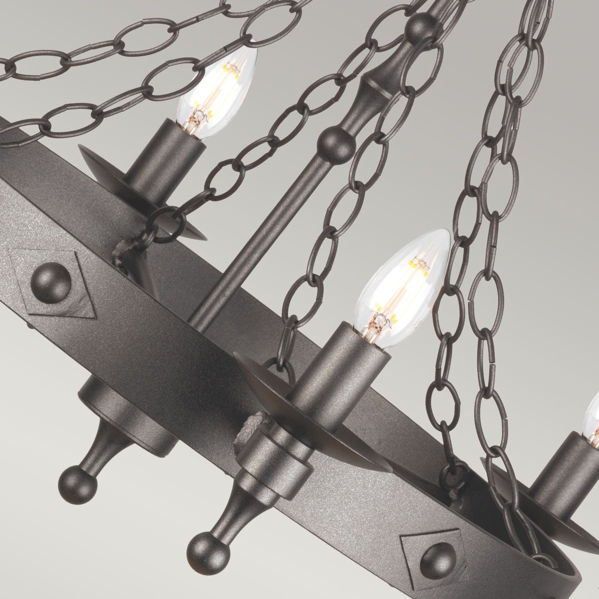 Moore 6 Light Chandelier - Black