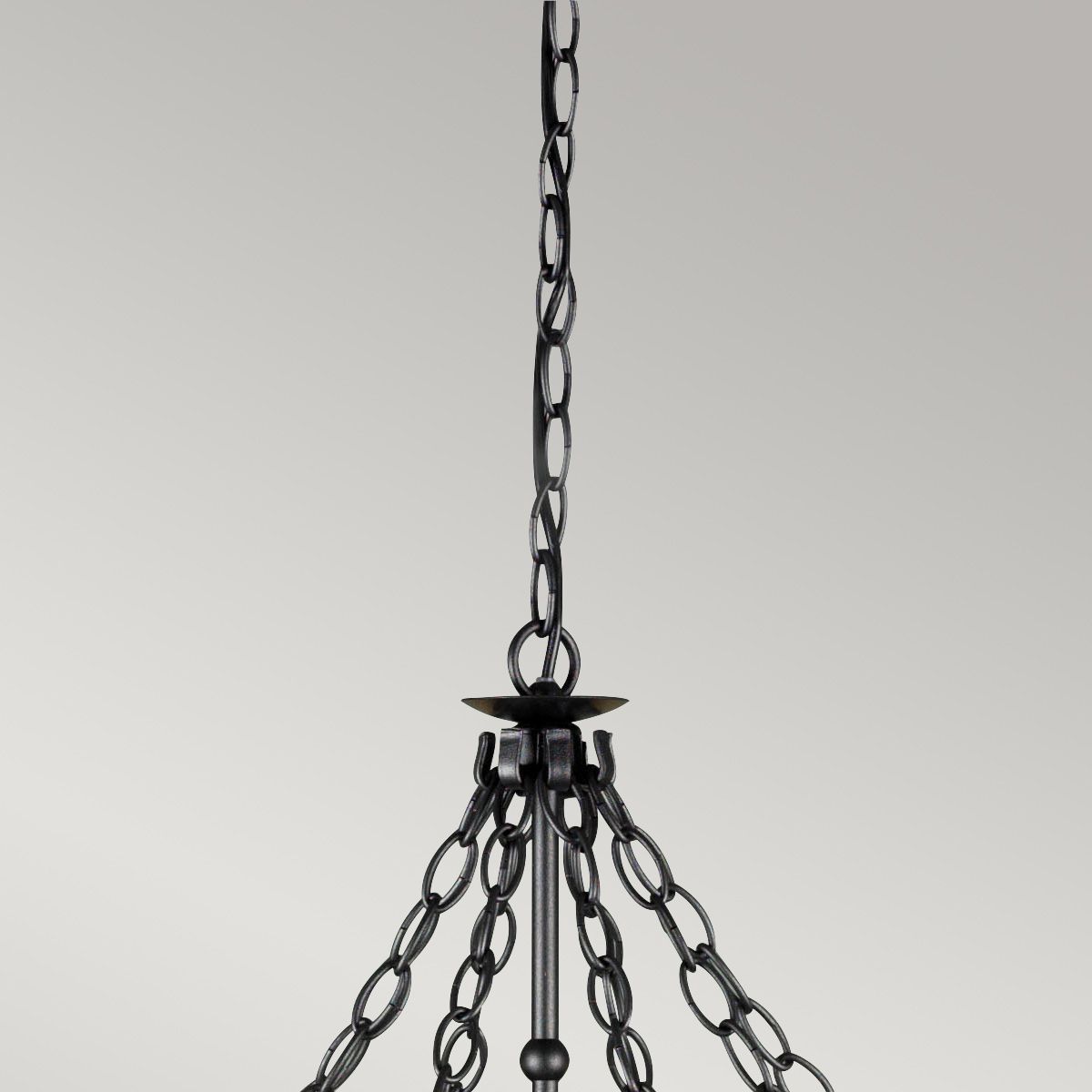 Moore 8 Light Chandelier - Black