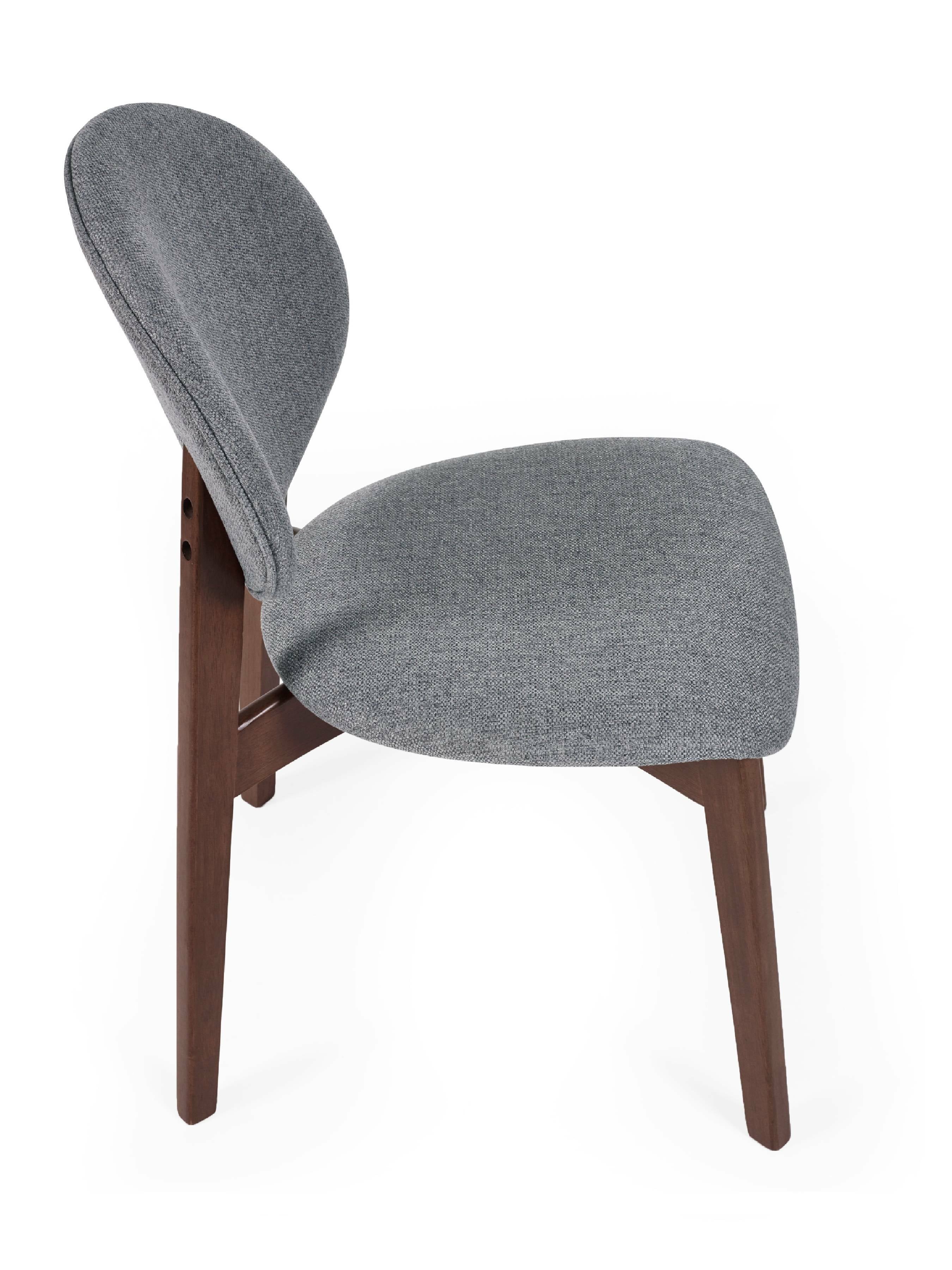 Set of 2 Bodhi Walnut & Grey Dining Chairs