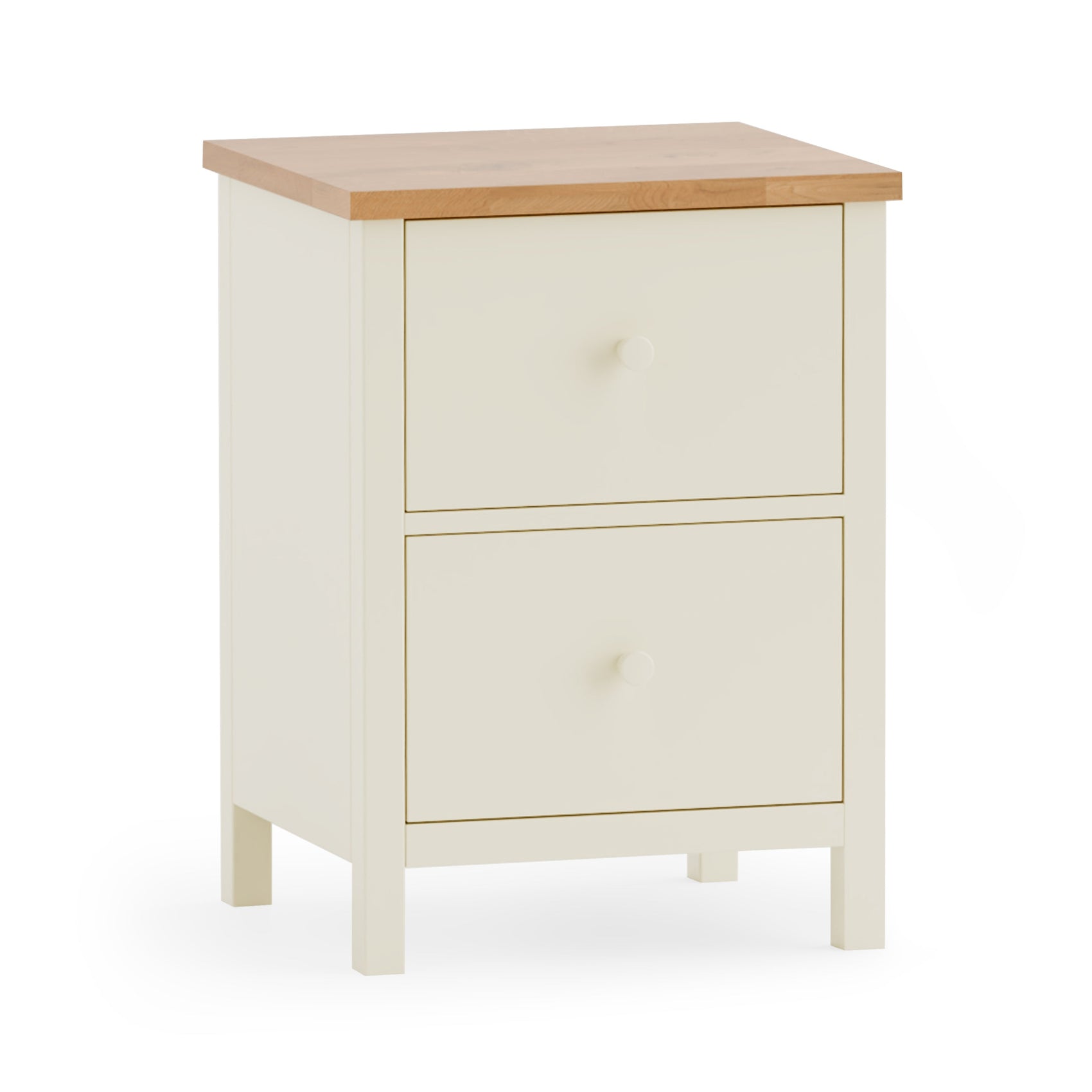 Osborne Solid Oak Wood Ivory Bedside Table