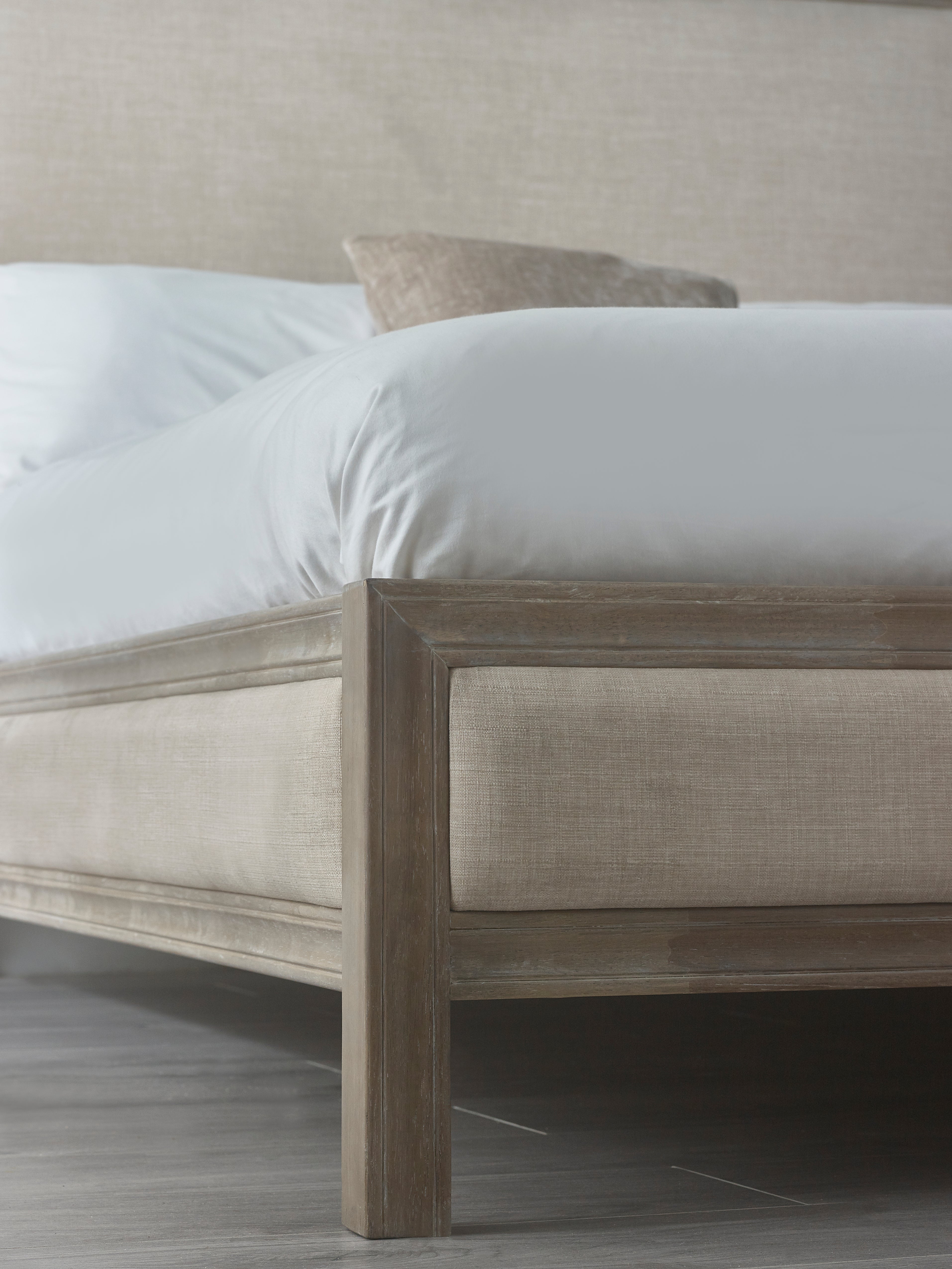 Weston Ivory Upholstered King Double Bed